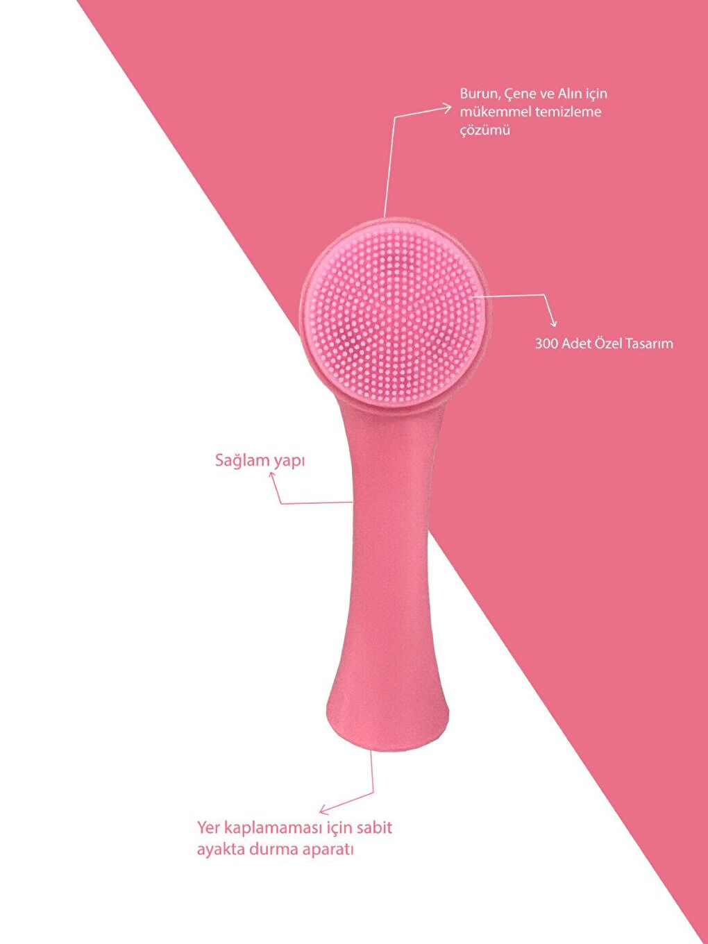 Çift Taraflı Yüz Temizleme Masaj Fırçası 350.000 Adet Saç Teli-4