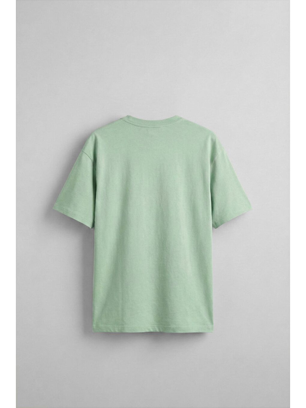 Erkek Oversize Basic T-Shirt Açık Yeşil-1