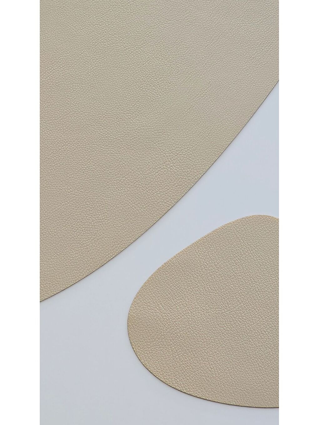 Deri Amerikan Servis Supla Placemats Armut model Bej  2 Kişilik 4 Parça-1