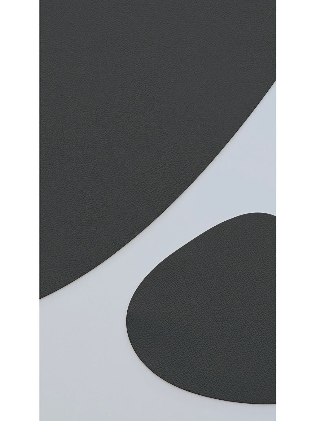 Deri Amerikan Servis Supla Placemats Armut model Antrasit 2 Kişilik 4 Parça-1