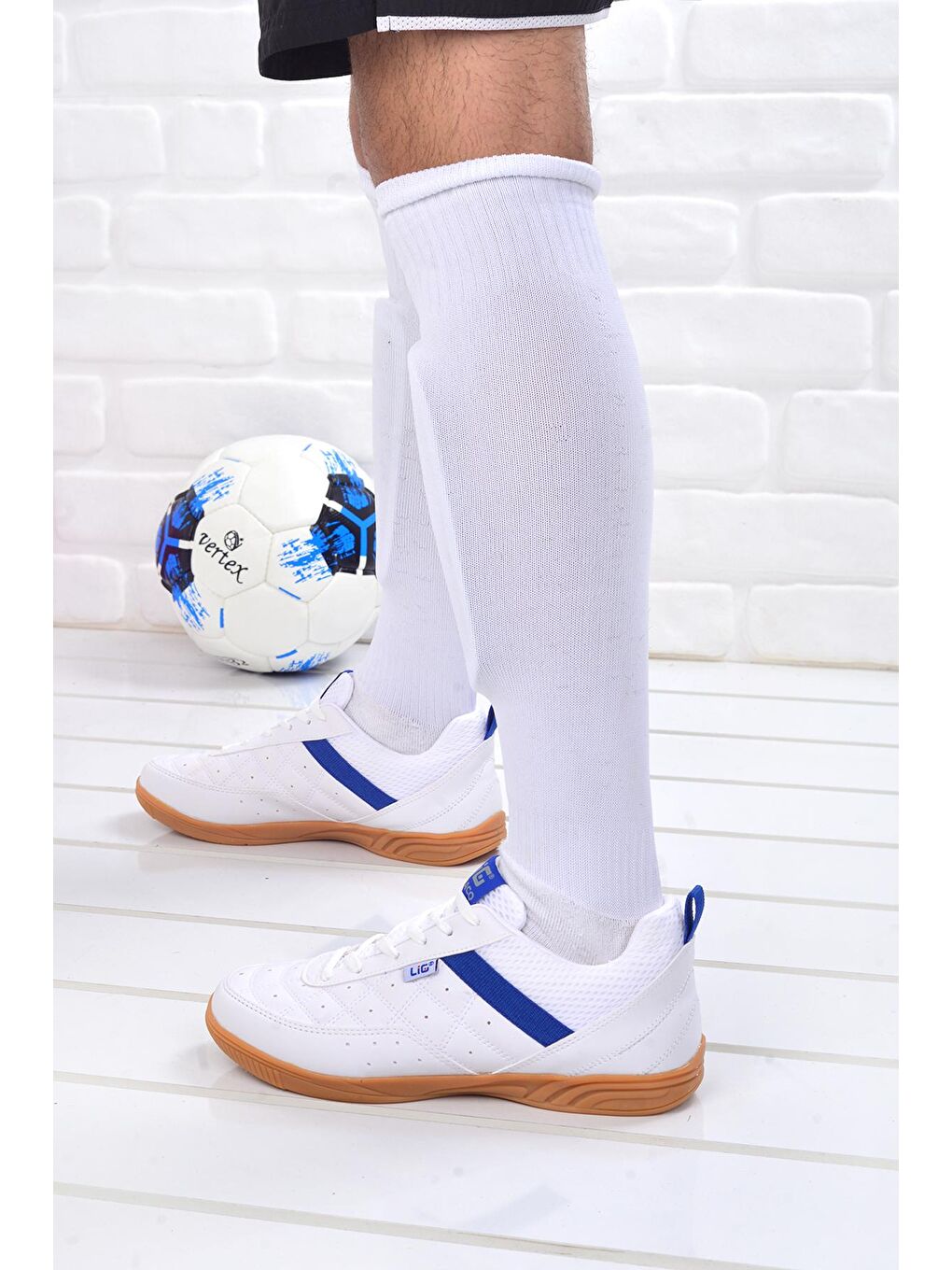 Beyaz Monaco Indoor 01 Hentbol Voleybol Futsal Erkek Spor Ayakkabı-1