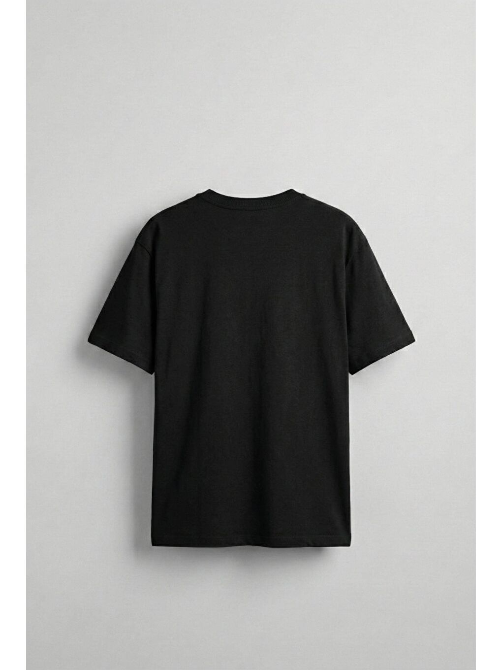 Erkek Oversize Basic T-Shirt Siyah-1