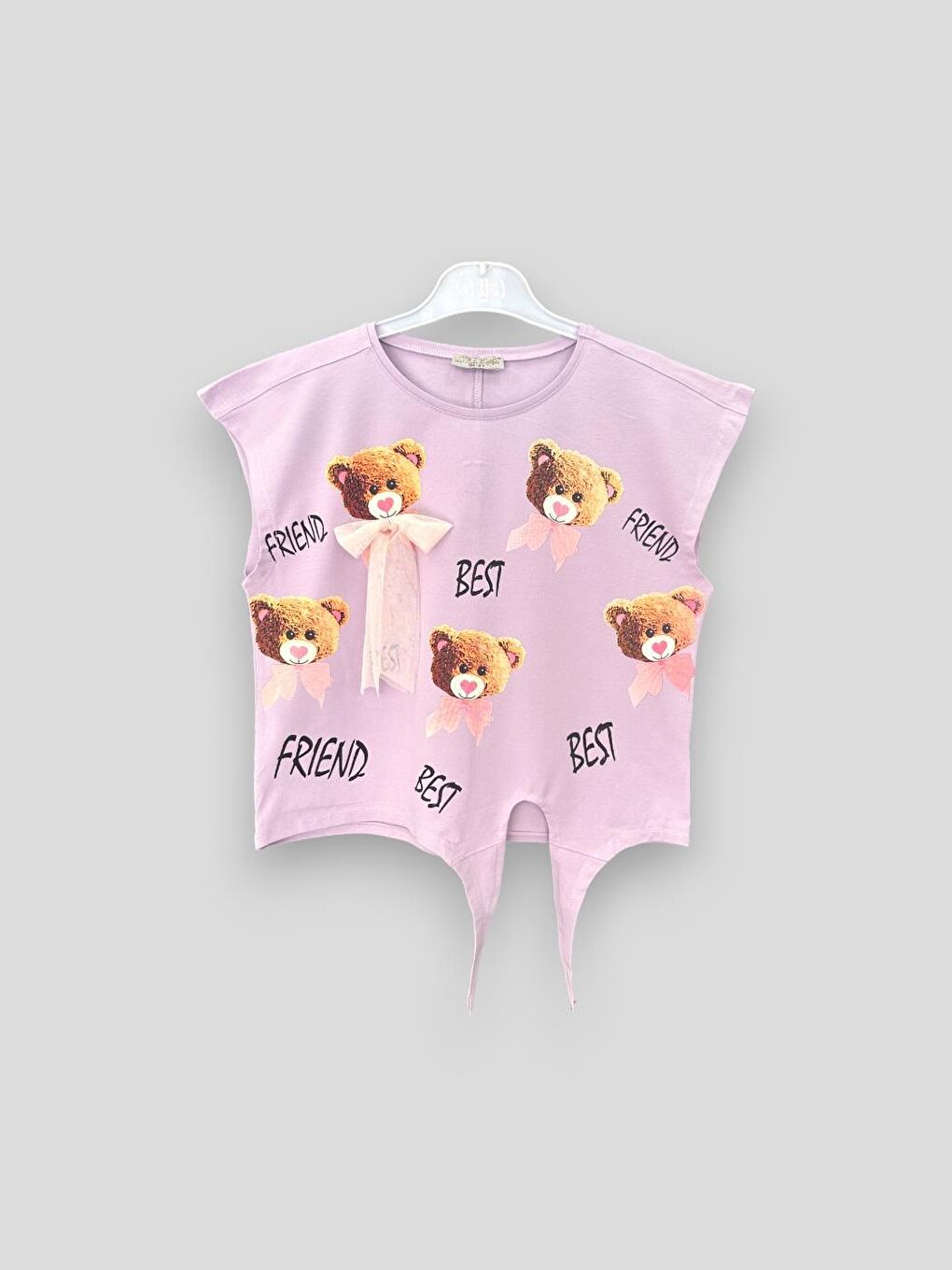Lila Kız Çocuk Best Friend Bluz