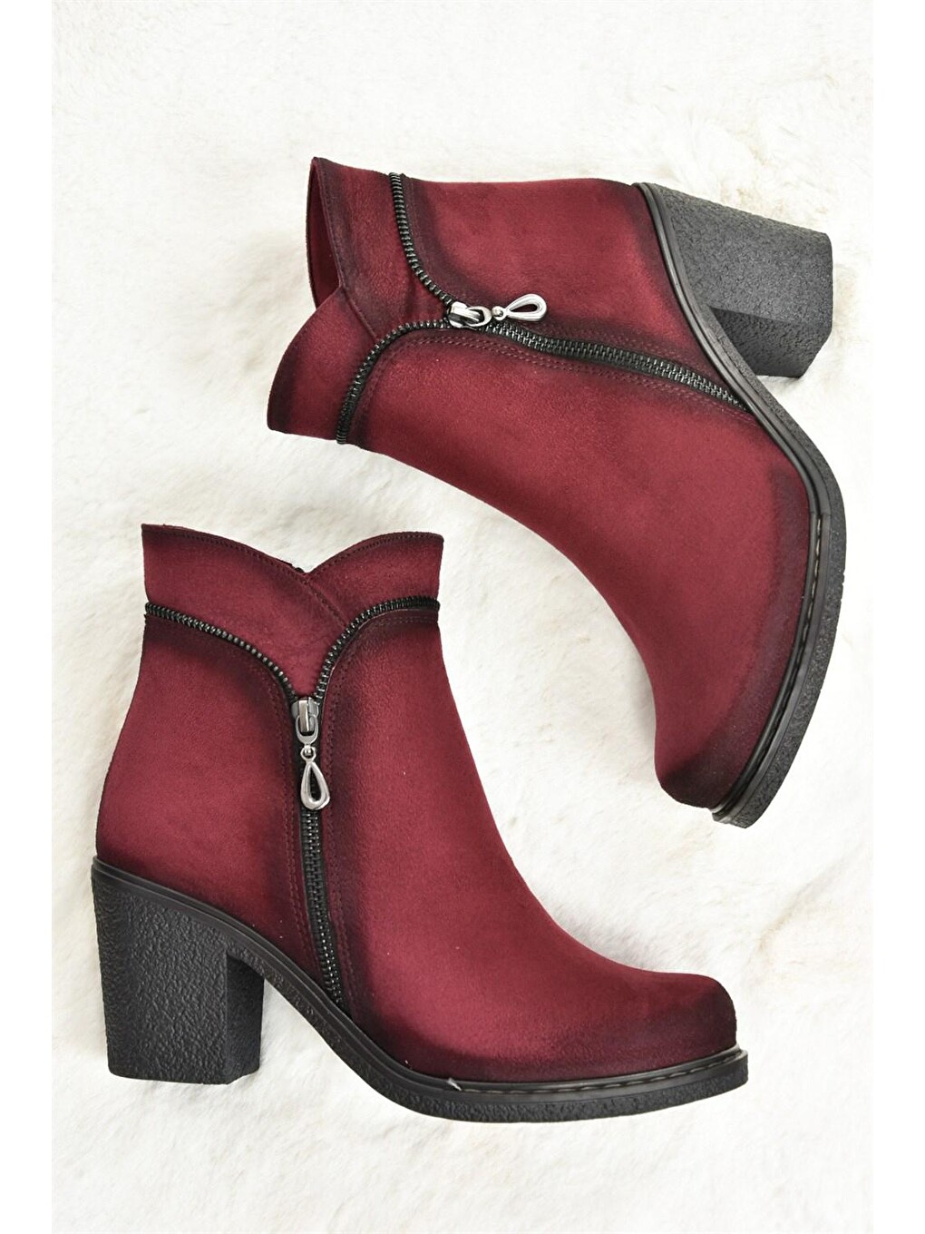 C674150502 Bordo Kadın Bot-3