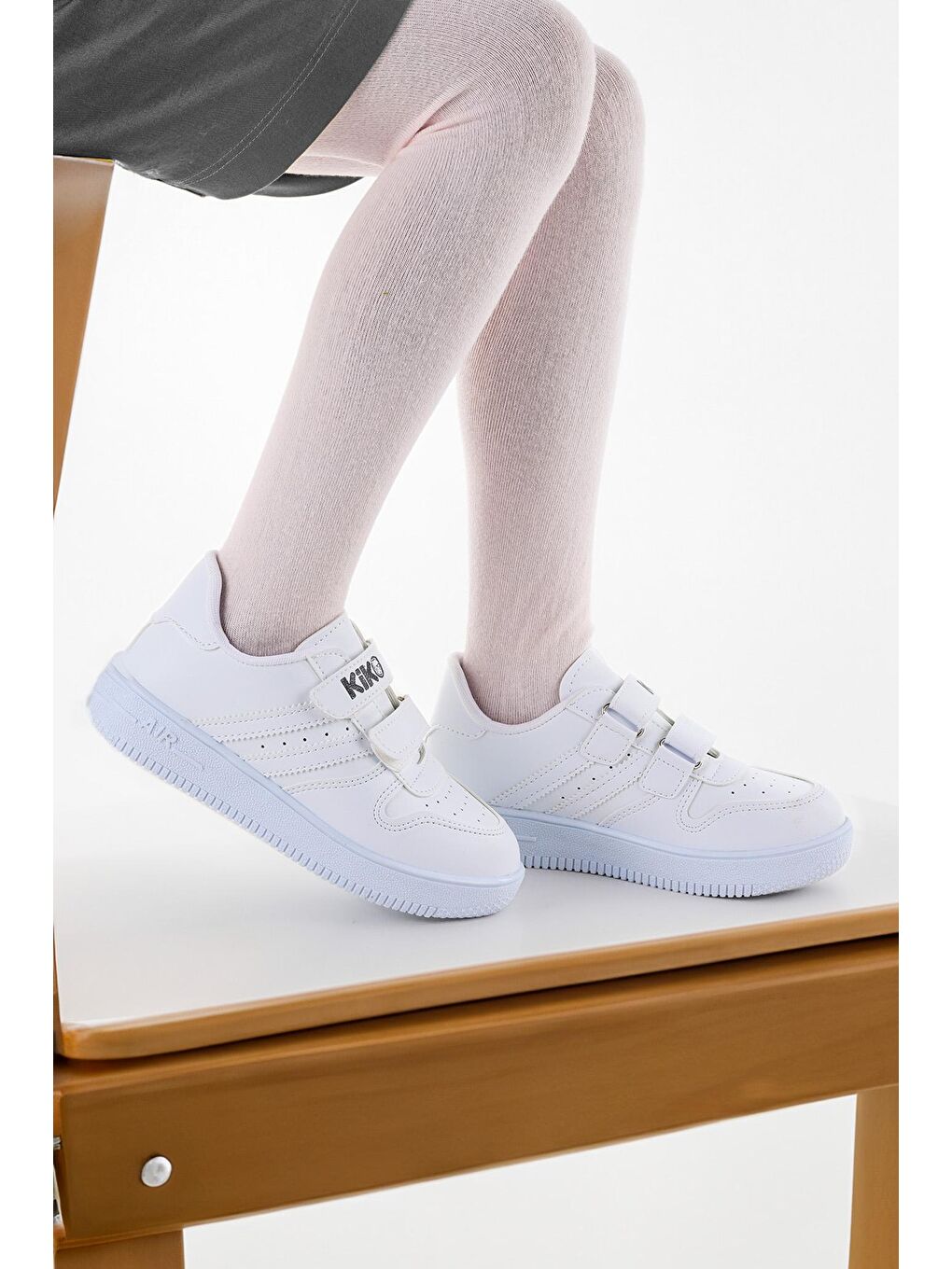 Beyaz 1740 Günlük Cırtlı Kız Çocuk Spor Ayakkabı-2