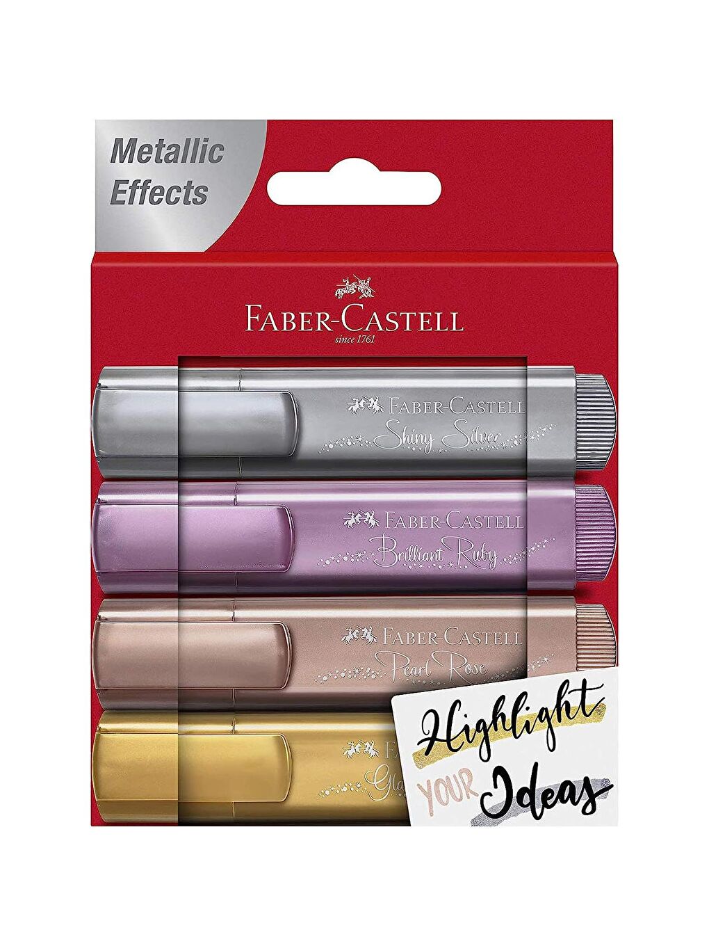 FABER CASTELL Metalik Fosforlu Kalem 4 Lü Set (15 46 40)