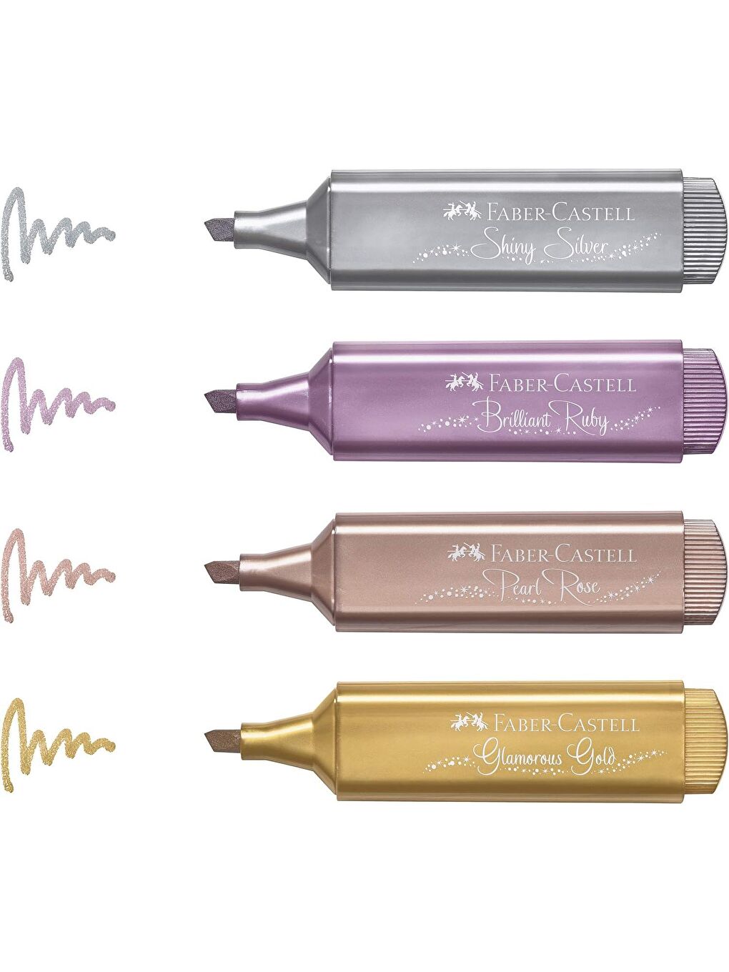 FABER CASTELL Metalik Fosforlu Kalem 4 Lü Set (15 46 40) - 1