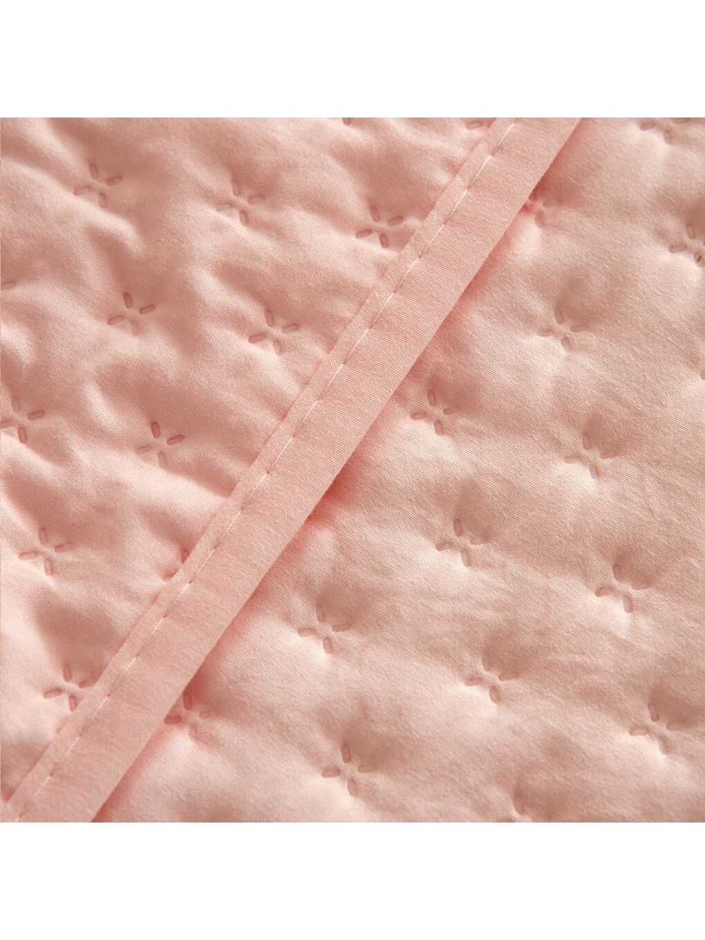 Pembe Çift Kişilik Yatak Örtüsü Pudra 230 x 250 cm-4