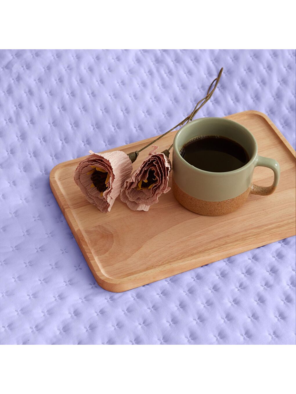 Lacivert Tek Kişilik Yatak Örtüsü Lavanta 160x220Cm-1