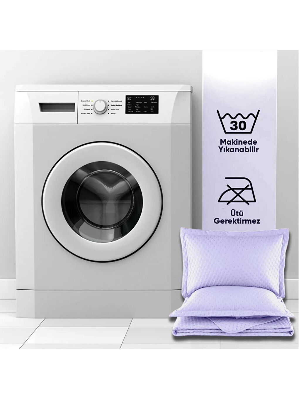 Lacivert Tek Kişilik Yatak Örtüsü Lavanta 160x220Cm-2