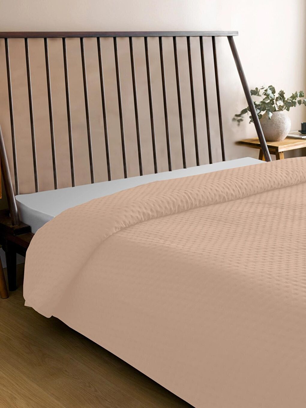 Pembe Bedspreado Yıkanmış Mikro Pudra Yatak Örtüsü Çift Kişilik 200x220