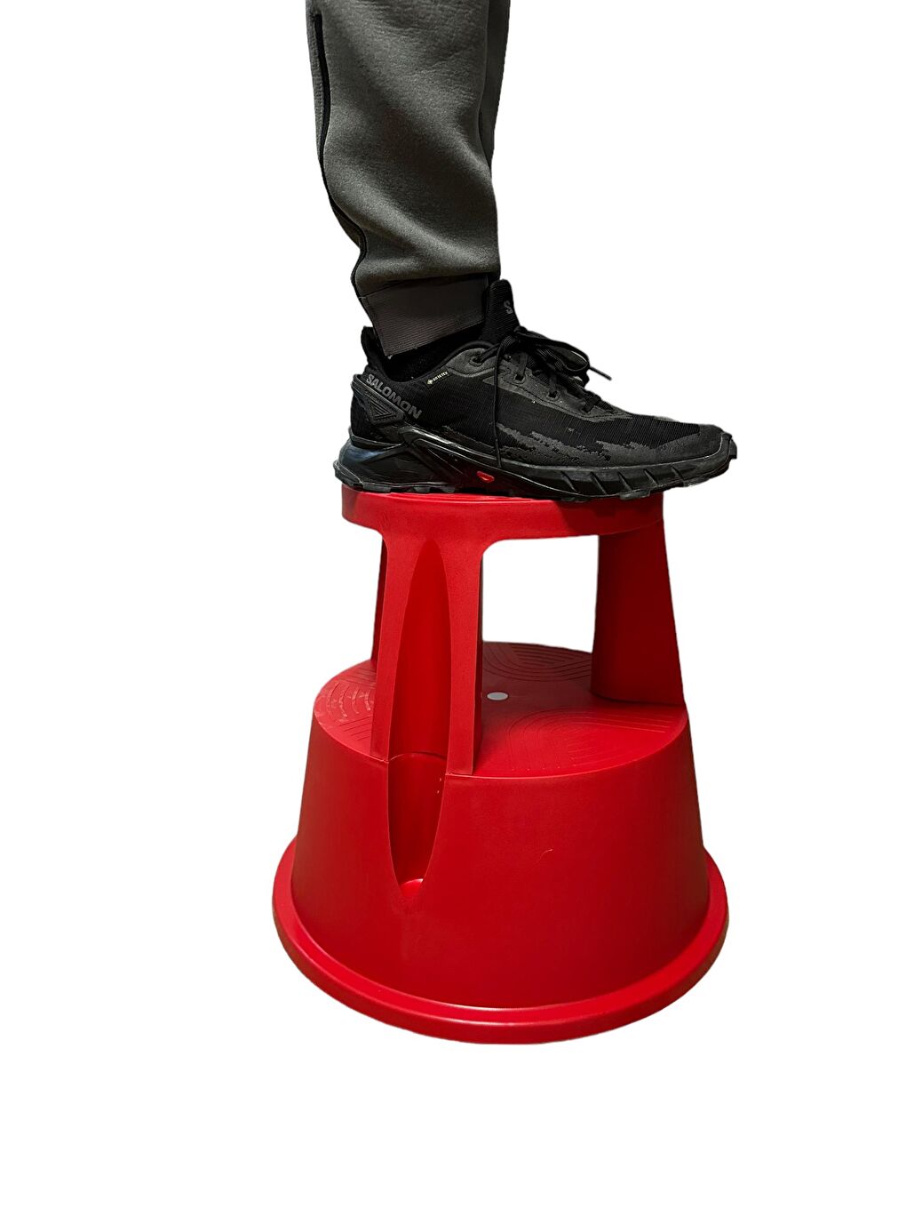 Basamaklı Kaymaz Tabure Kırmızı-2