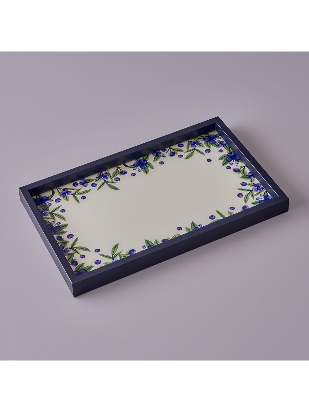 Blueberry Cam Tepsi Mor (37x22 cm)