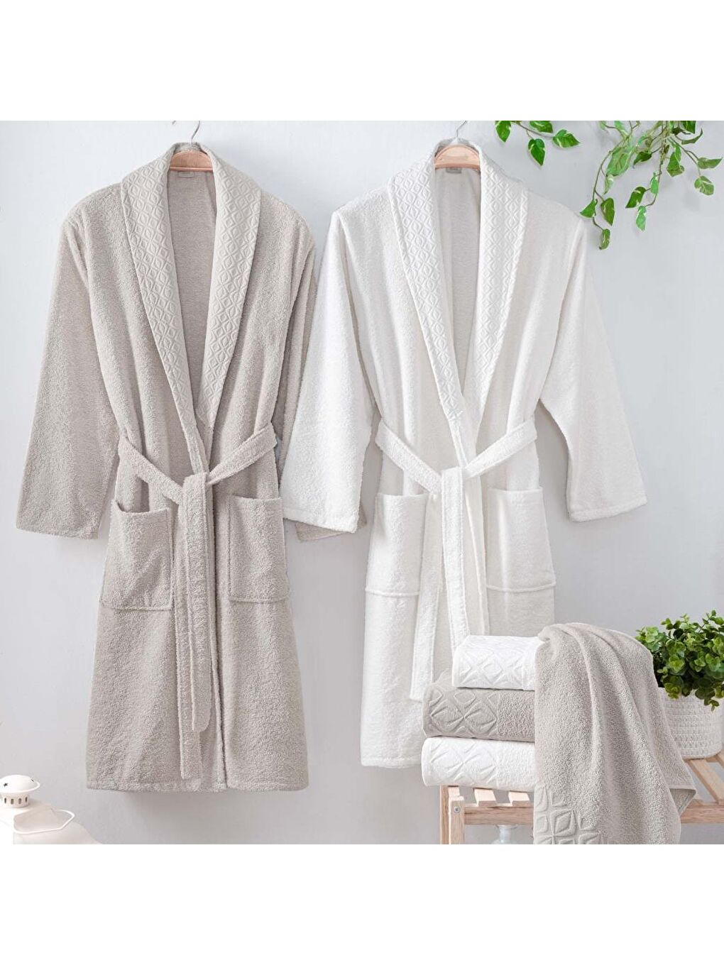 Home Cleo 6 Parça Banyo Seti-Bej/Ekru