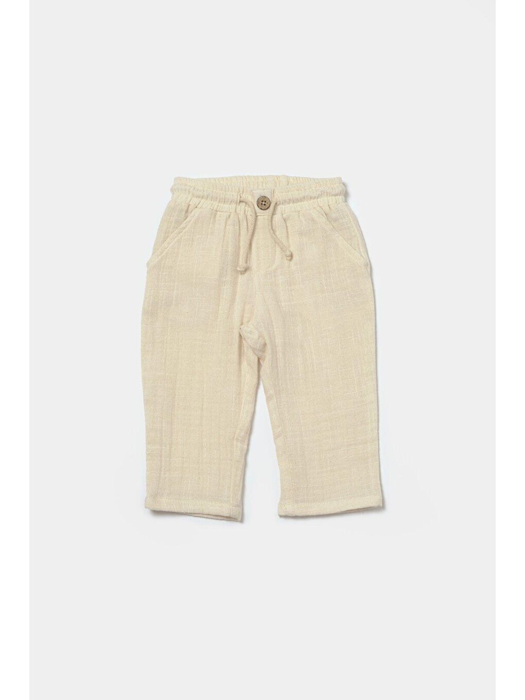 Bej Müslin Kapüşonlu Ceket & Pantolon Set-4