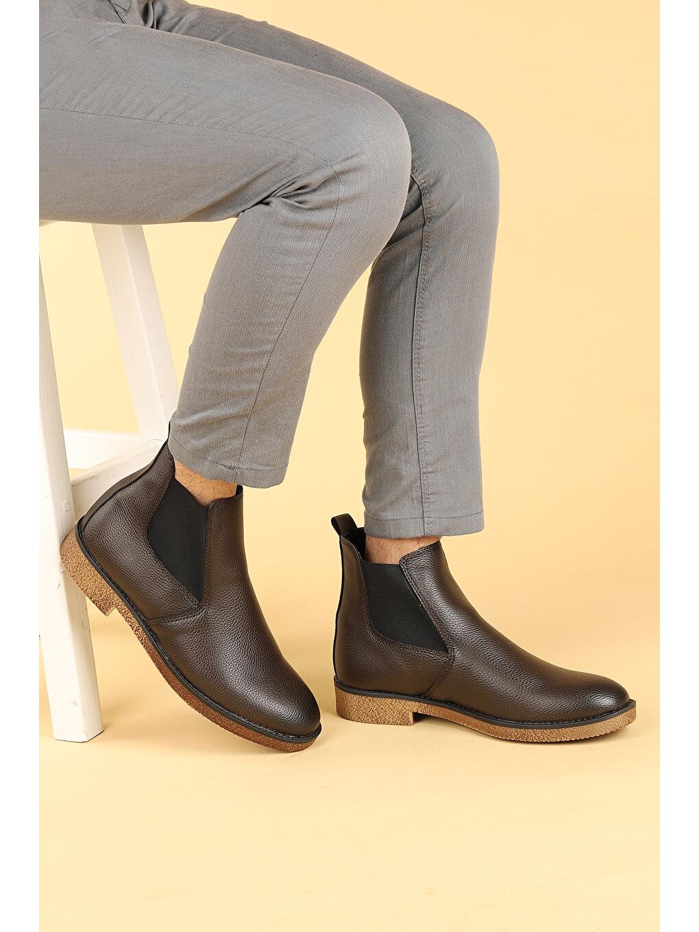 Kahverengi 5100 Cilt Termo Taban Erkek Bot Ayakkabı-1