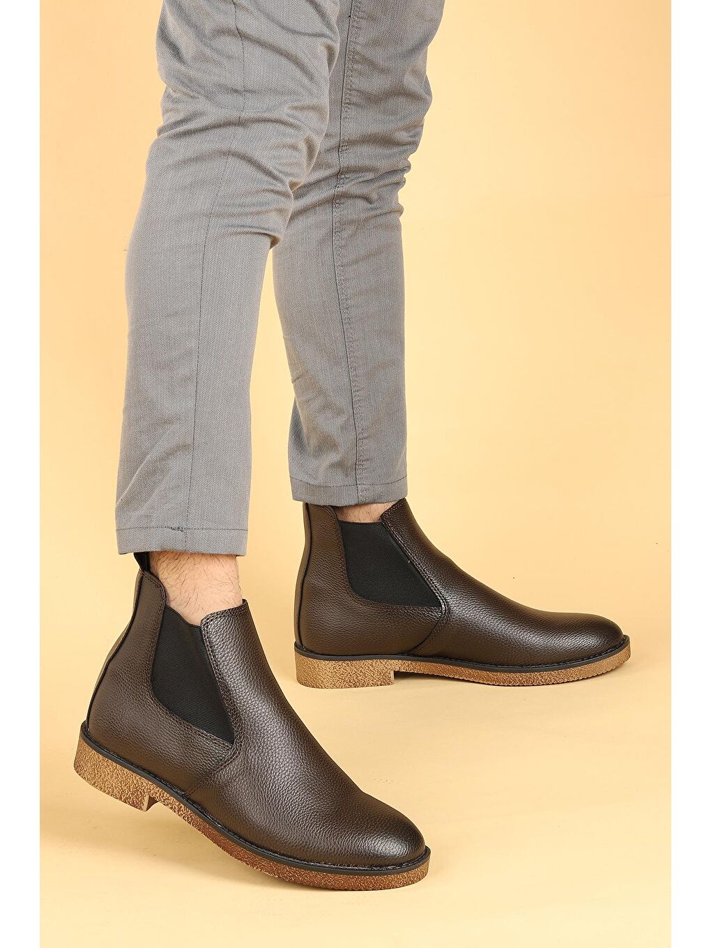 Kahverengi 5100 Cilt Termo Taban Erkek Bot Ayakkabı-2