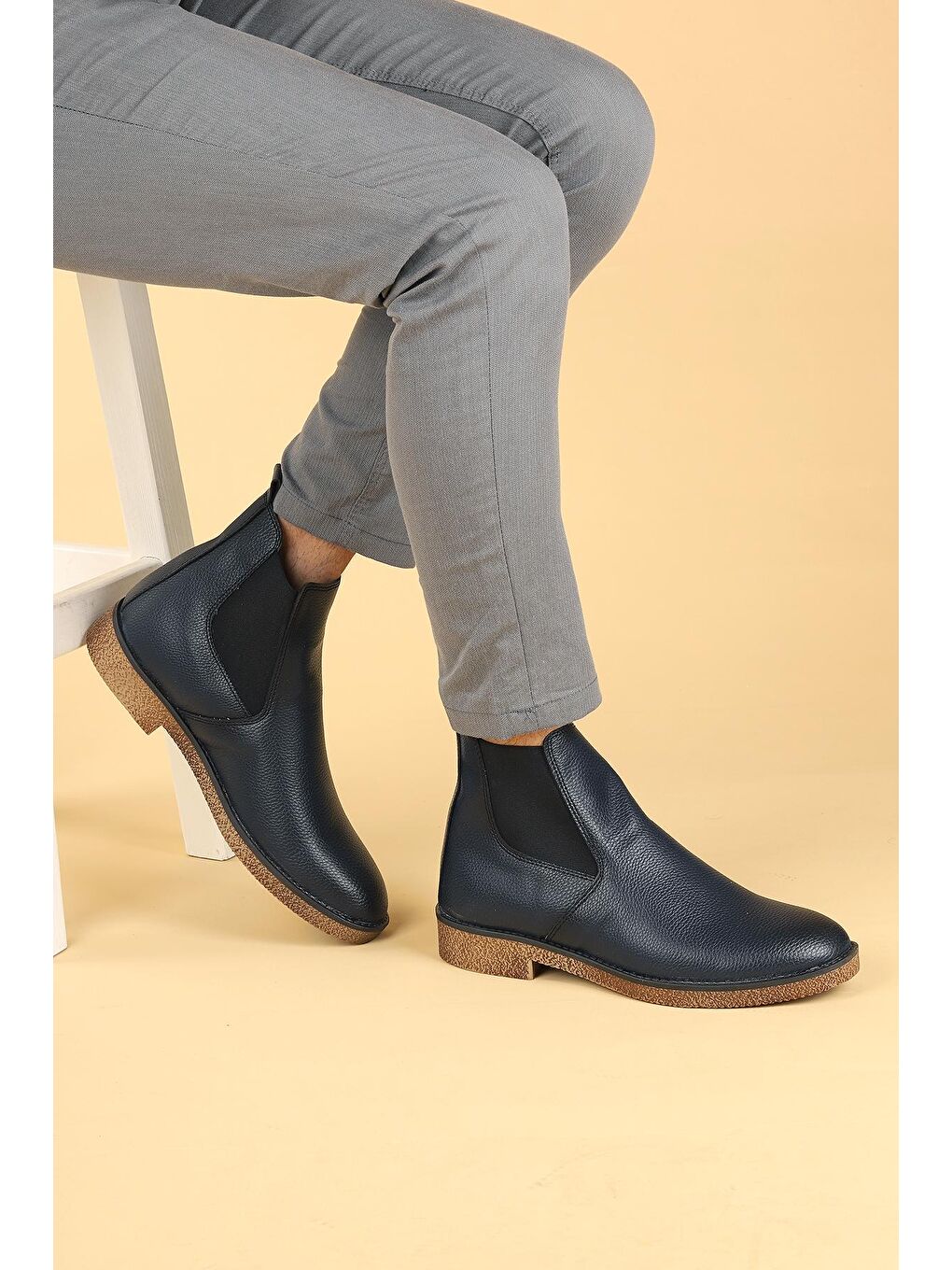 Lacivert 5100 Cilt Termo Taban Erkek Bot Ayakkabı