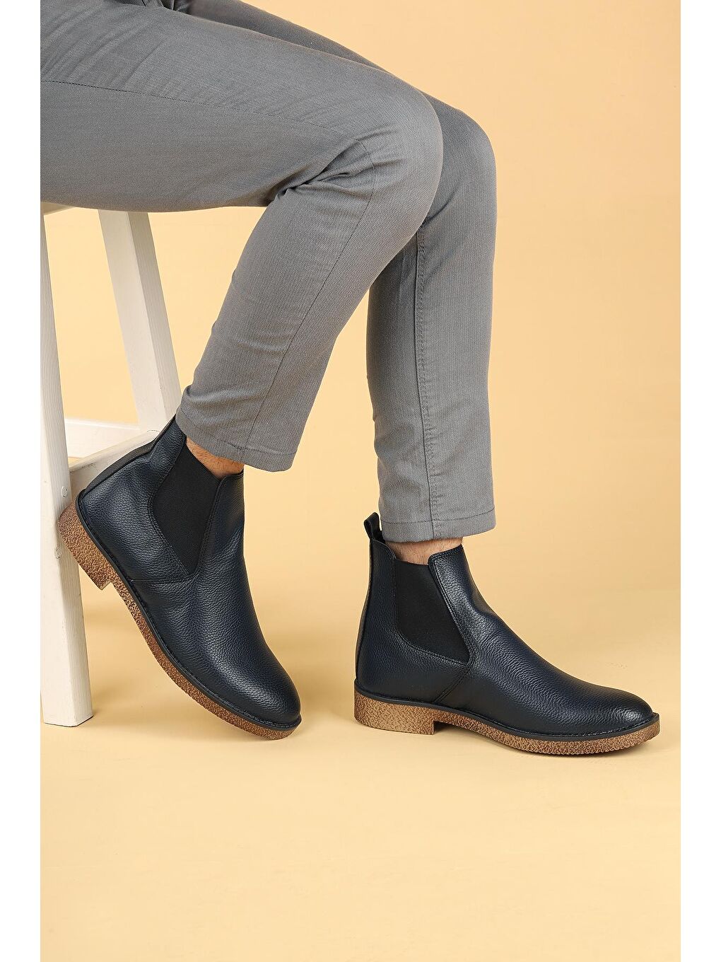 Lacivert 5100 Cilt Termo Taban Erkek Bot Ayakkabı-1