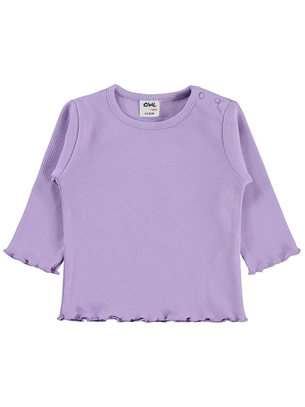 Baby Kol Ucu Detaylı 6-18 Ay Sweatshirt - Lila