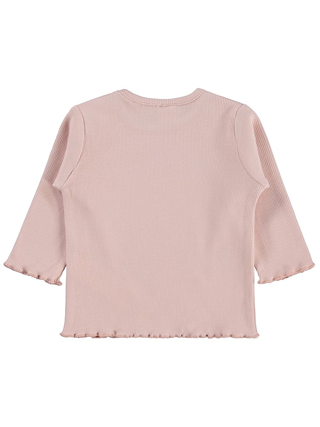 Pembe Baby Kol Ucu Detaylı 6-18 Ay Sweatshirt - Pudra-1