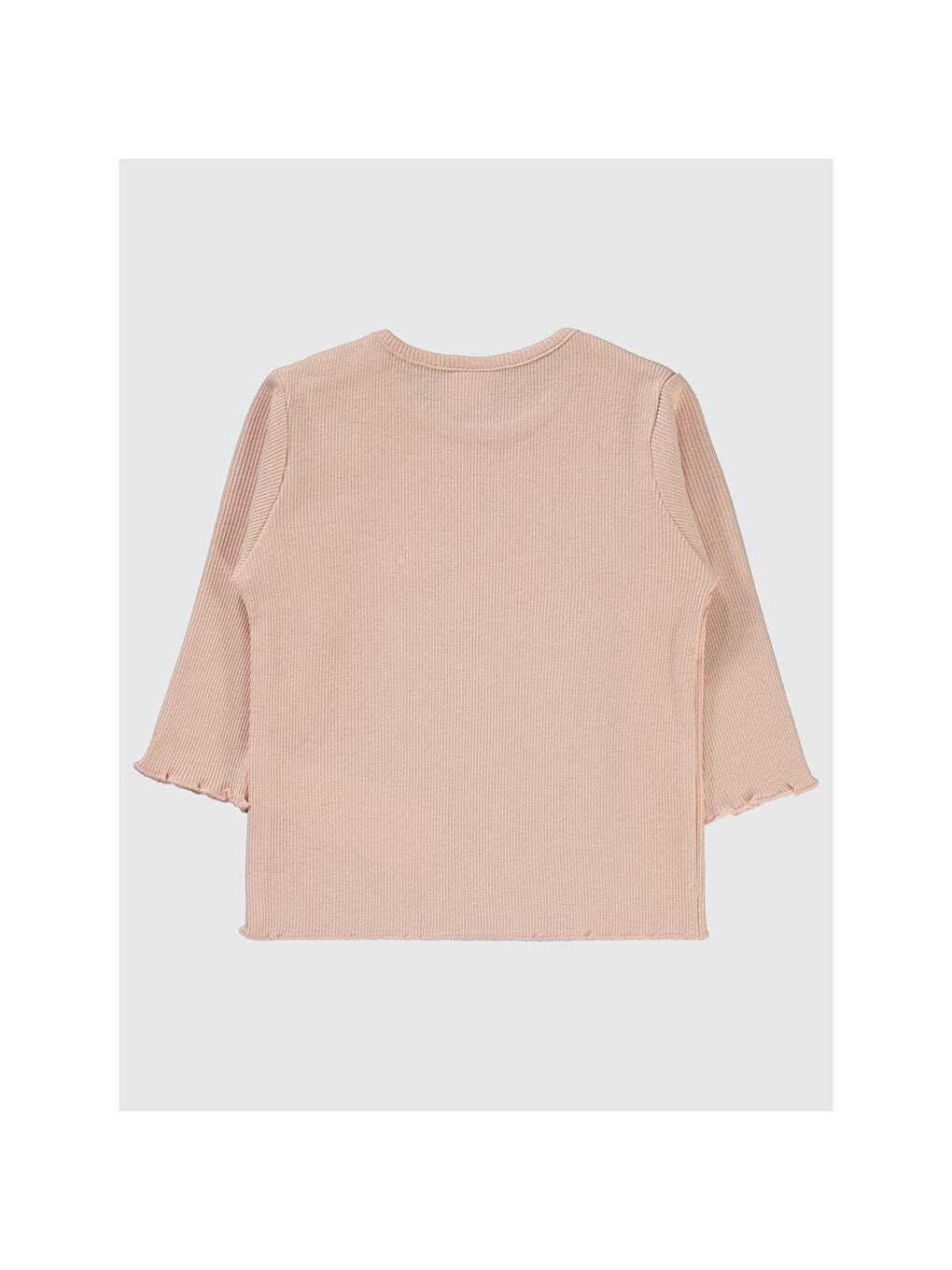 Pembe Baby Kol Ucu Detaylı 6-18 Ay Sweatshirt - Pudra-3