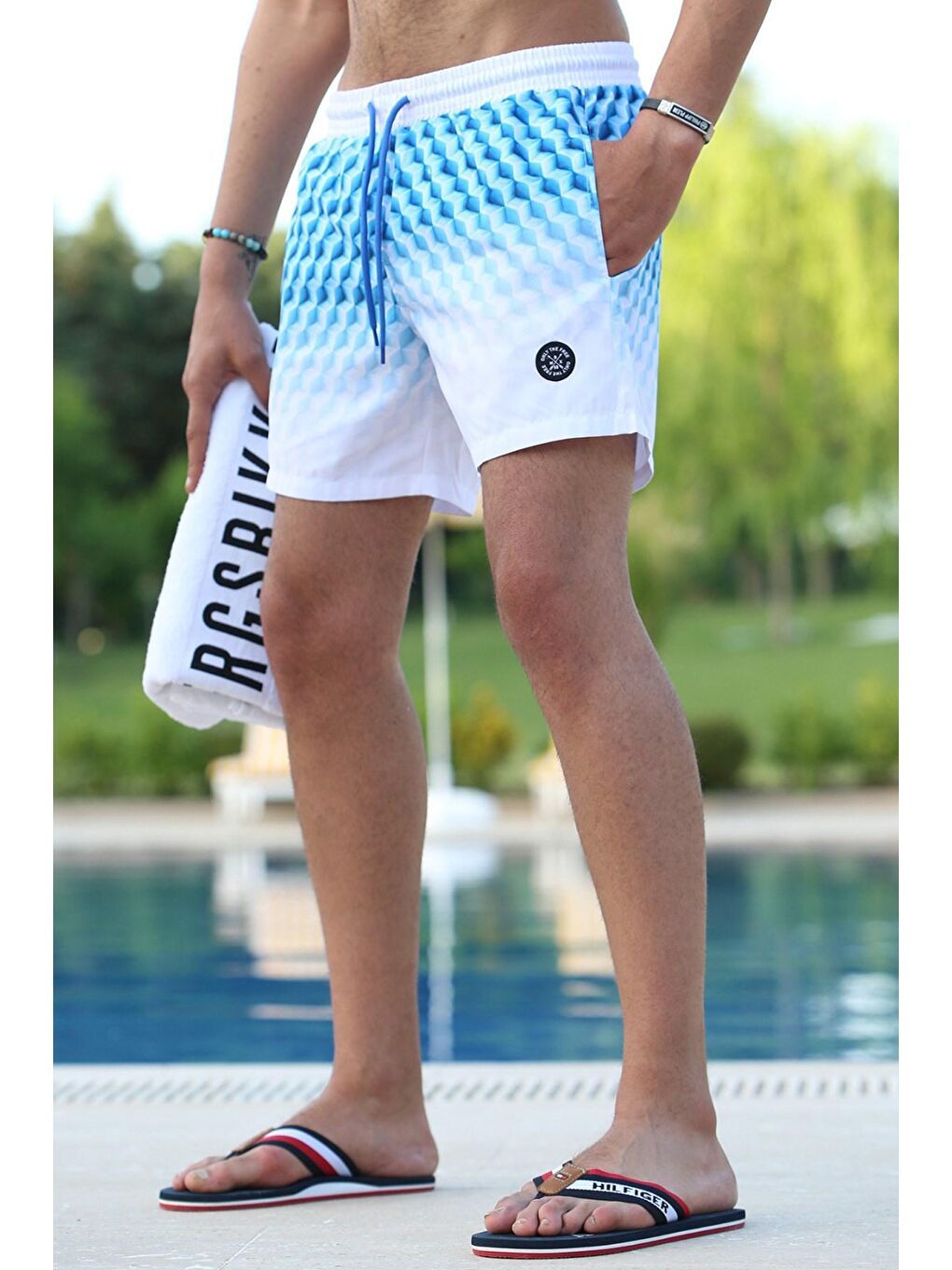 Mavi Basic Cepli Deniz Şortu 5778-1