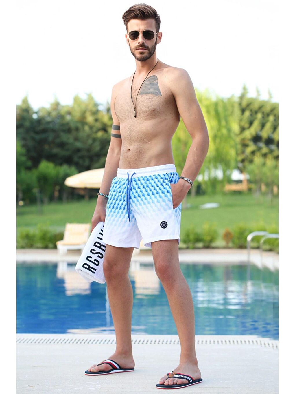 Mavi Basic Cepli Deniz Şortu 5778-2