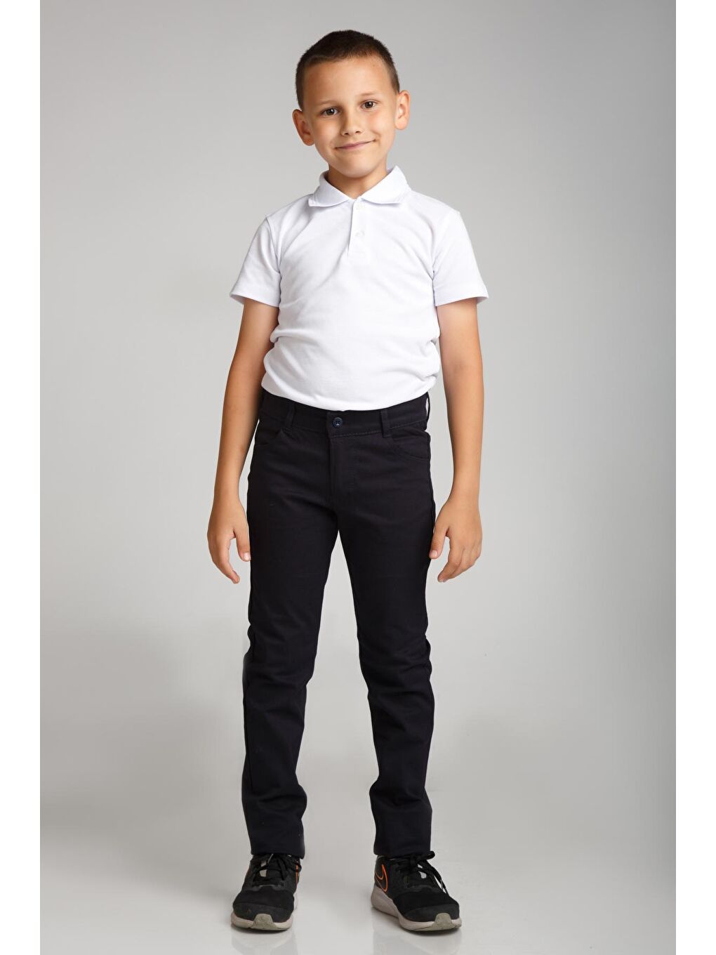 Lacivert Slim Fit Erkek Çocuk Okul Pantolon-3