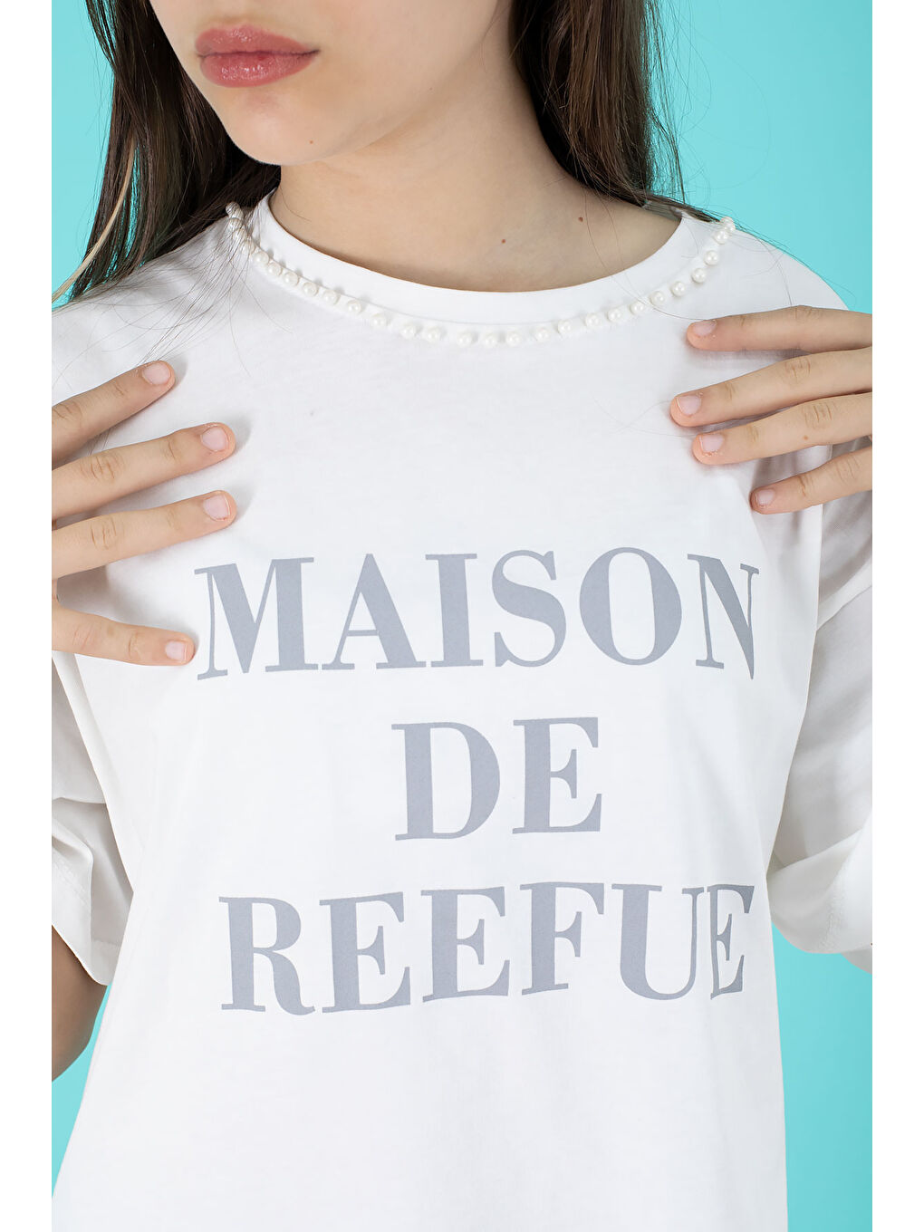 Gri Kız Çocuk Etekli Baskılı Tişörtlü Takım 20506-1