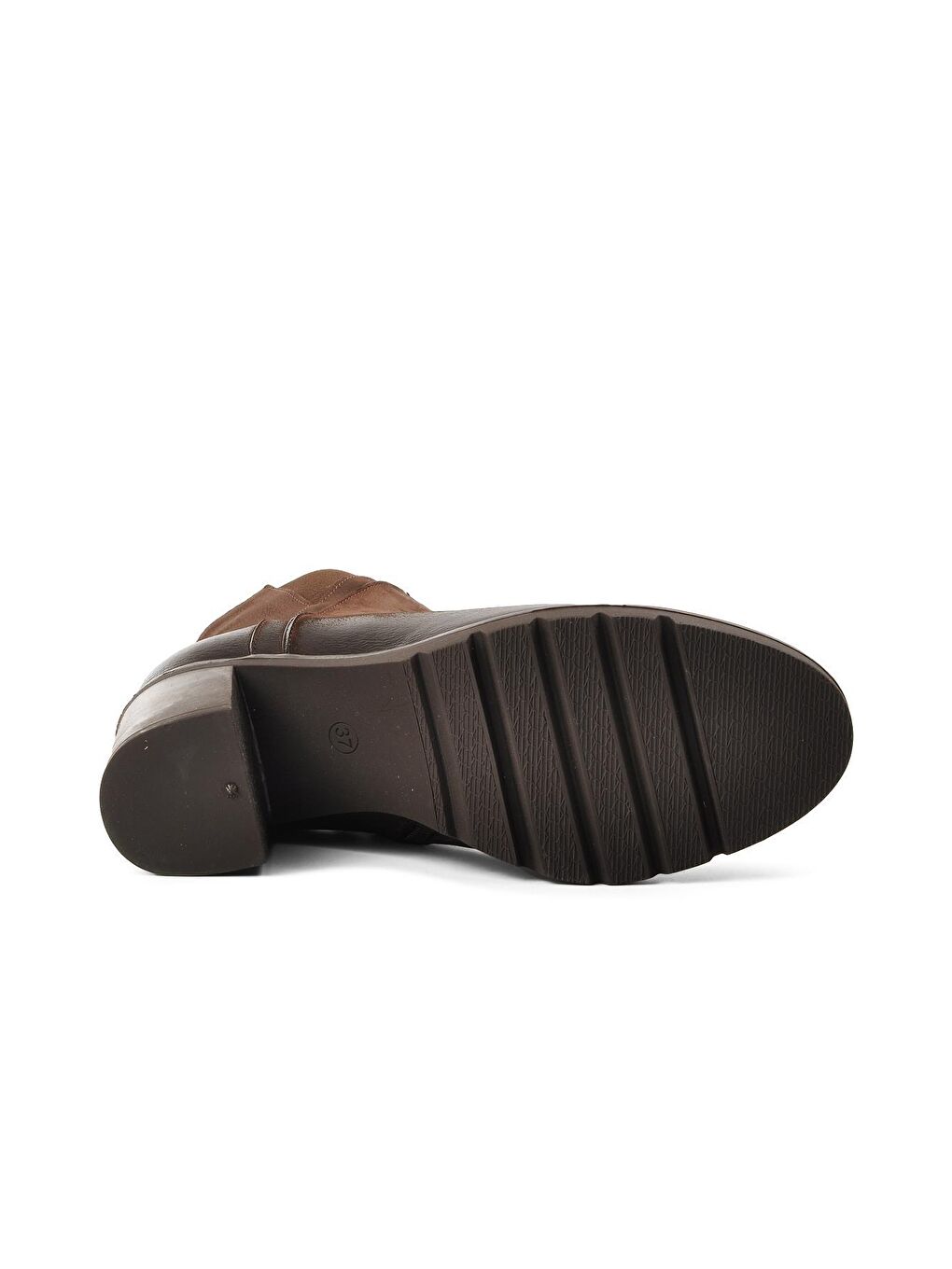 Kahverengi Kahve Fermuarlı Hakiki Deri Kadın Bot 2179125K-4