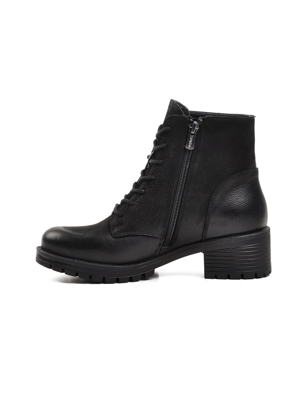 3312K Siyah Nubuk Hakiki Deri Kadın Bot-1