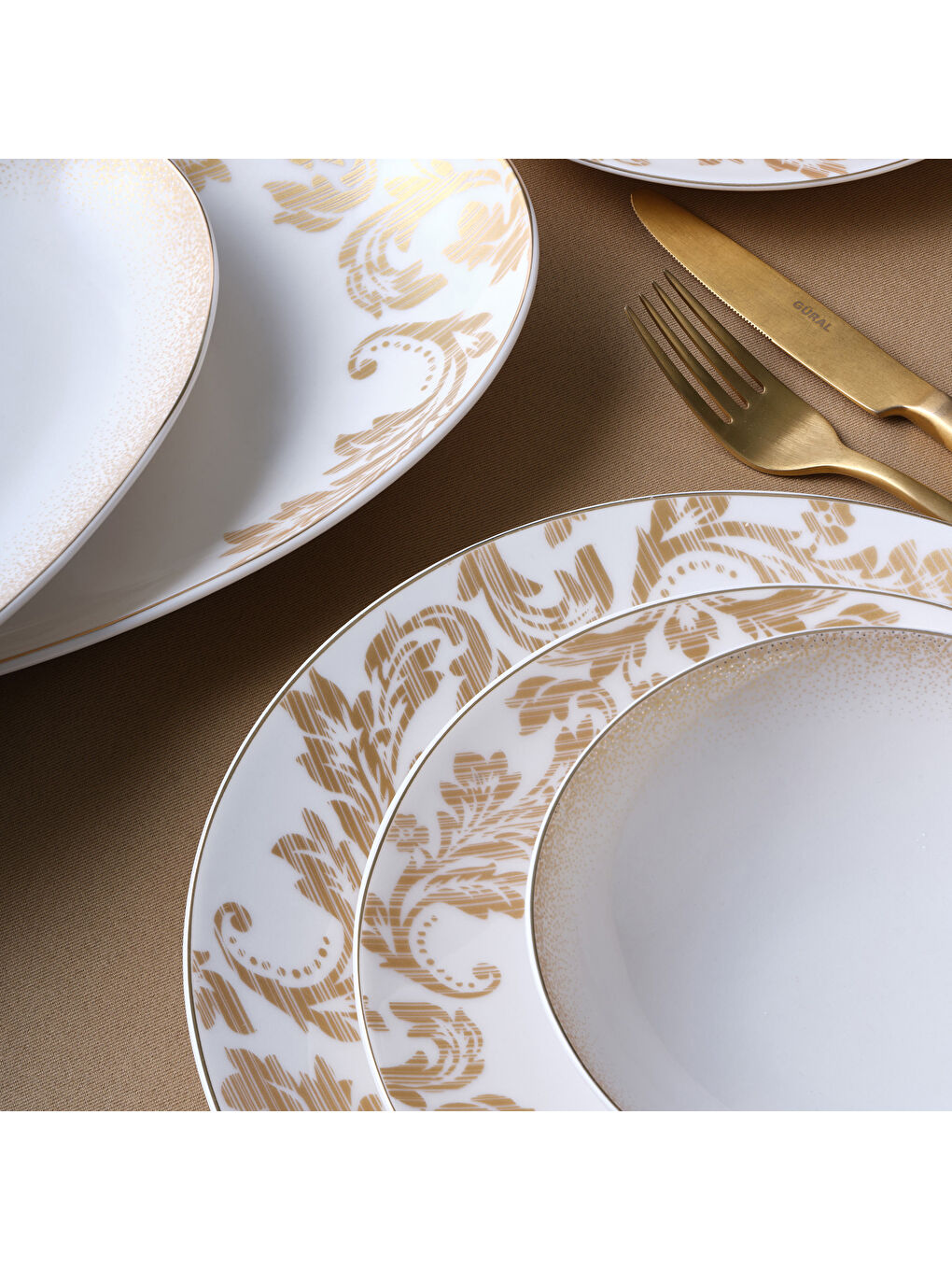 Karışık Camelia 54 Parça 12 Kişilik Yemek Takımı 6585-3