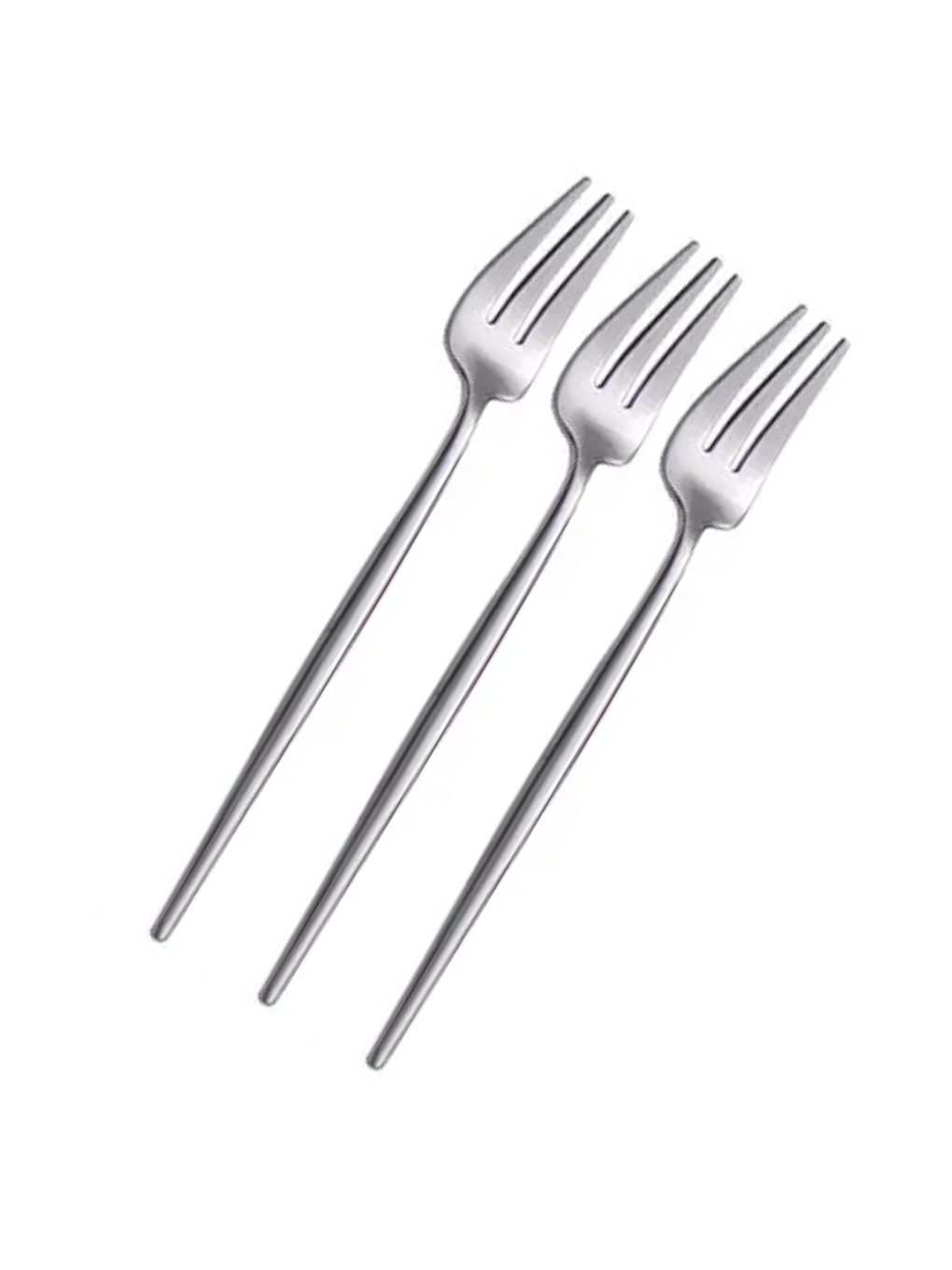 Gri Gümüş Limon Ve Fondü Çatalı, Gümüş 6'lı Çatal Takımı 13 Cm-1