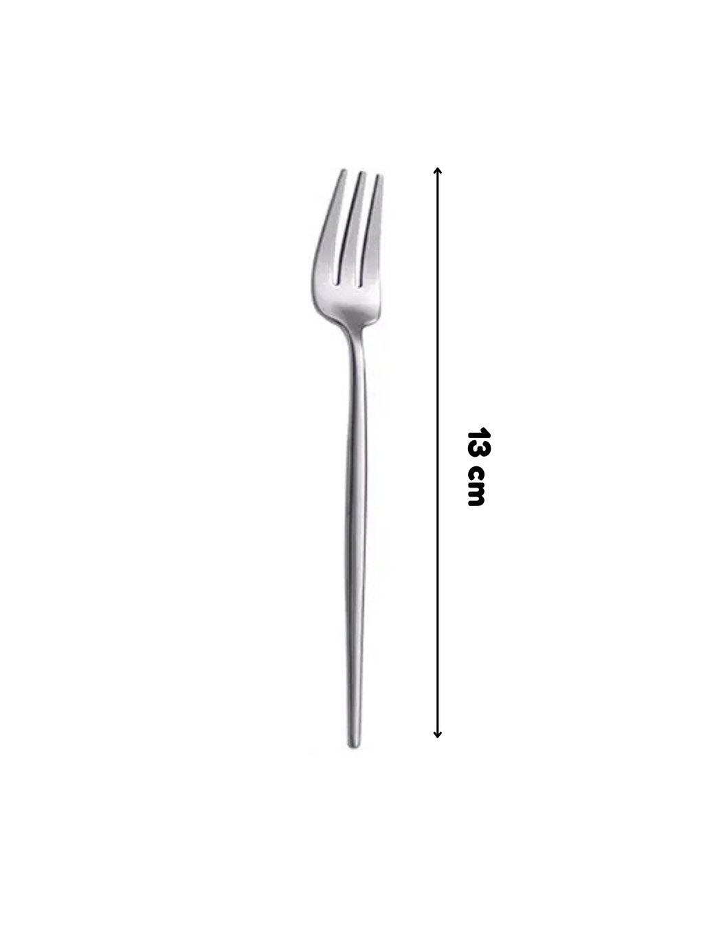 Gri Gümüş Limon Ve Fondü Çatalı, Gümüş 6'lı Çatal Takımı 13 Cm-2