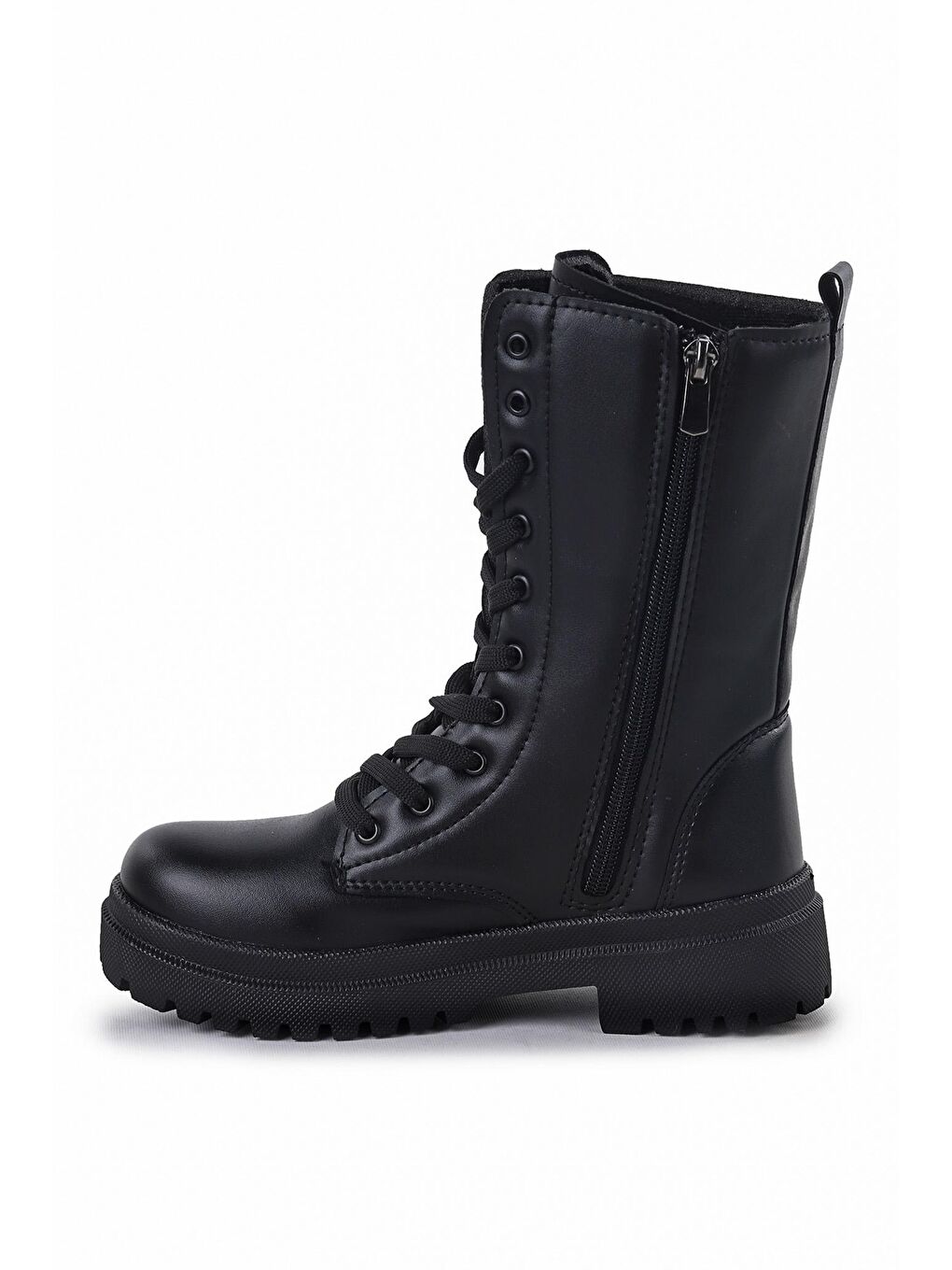 Siyah Cilt Fermuarlı Kız Çocuk Günlük Bot Ayakkabı Twg 7155 Nova-4