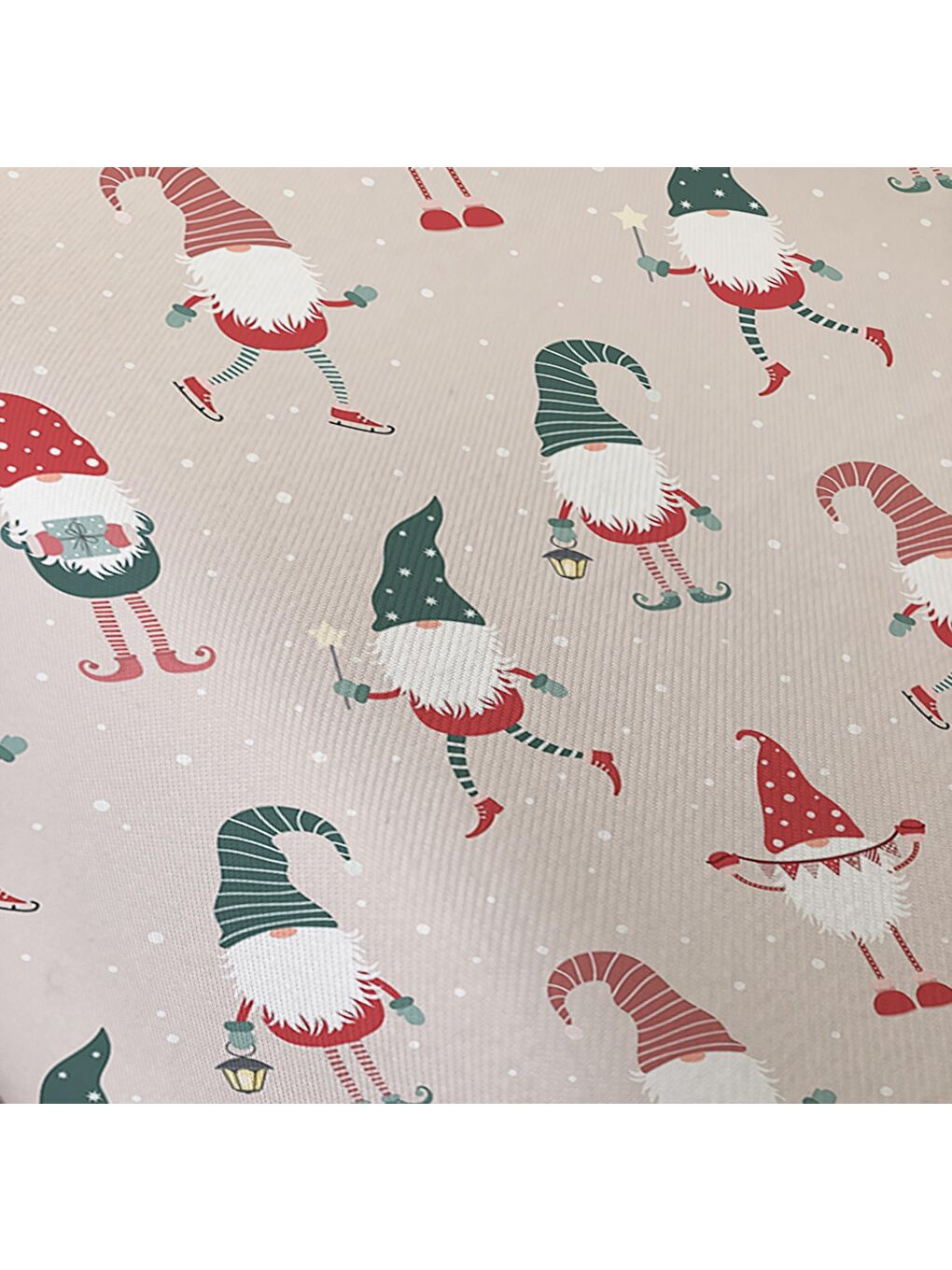 Karışık Çift Taraflı Yılbaşı Özel Desenli Çarşafsız 2'li Takım Baskılı Tek Kişilik Nevresim Takımı-2