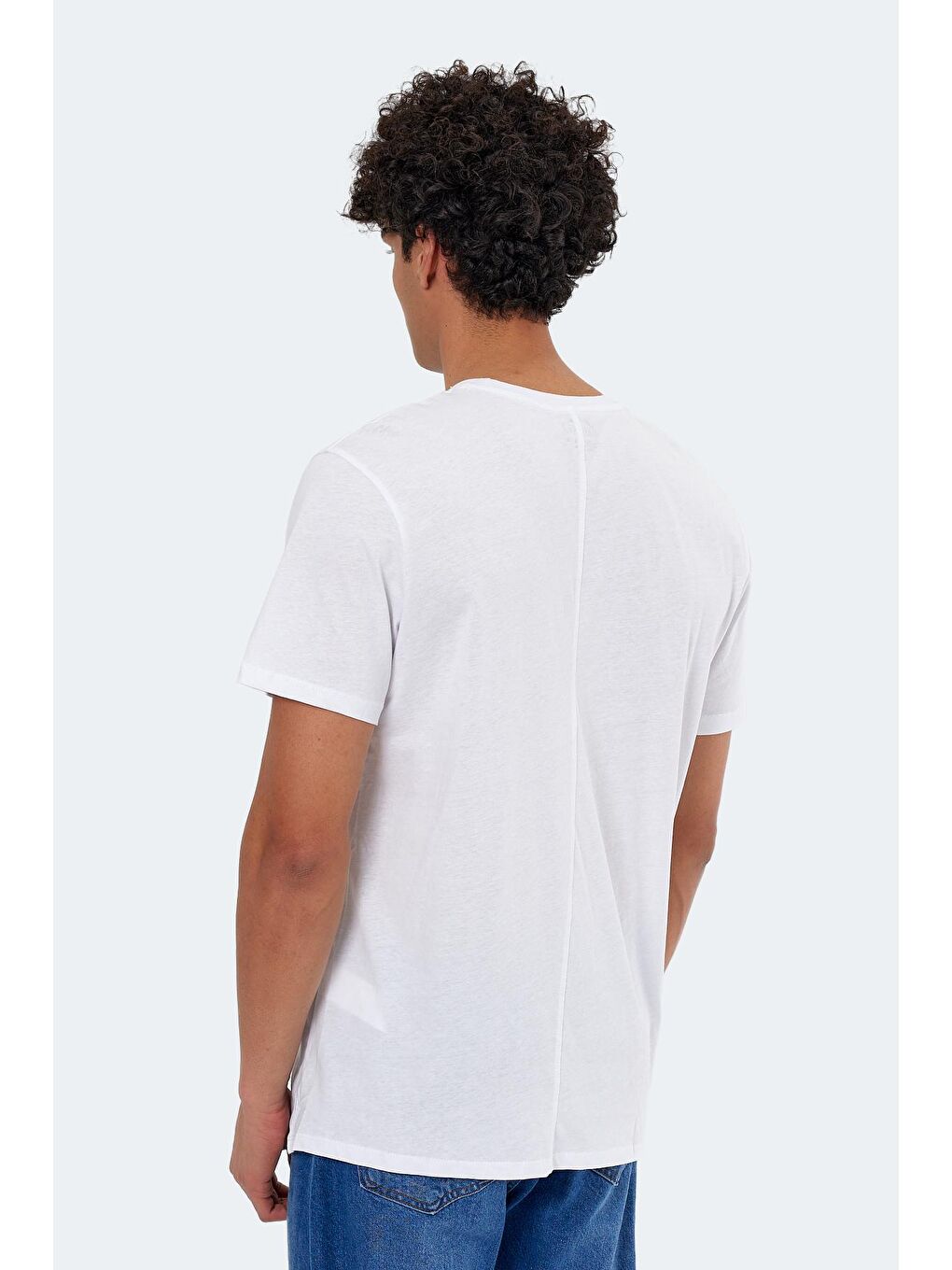 KARNEN OVER Erkek %100 Pamuk Tişört Beyaz-1
