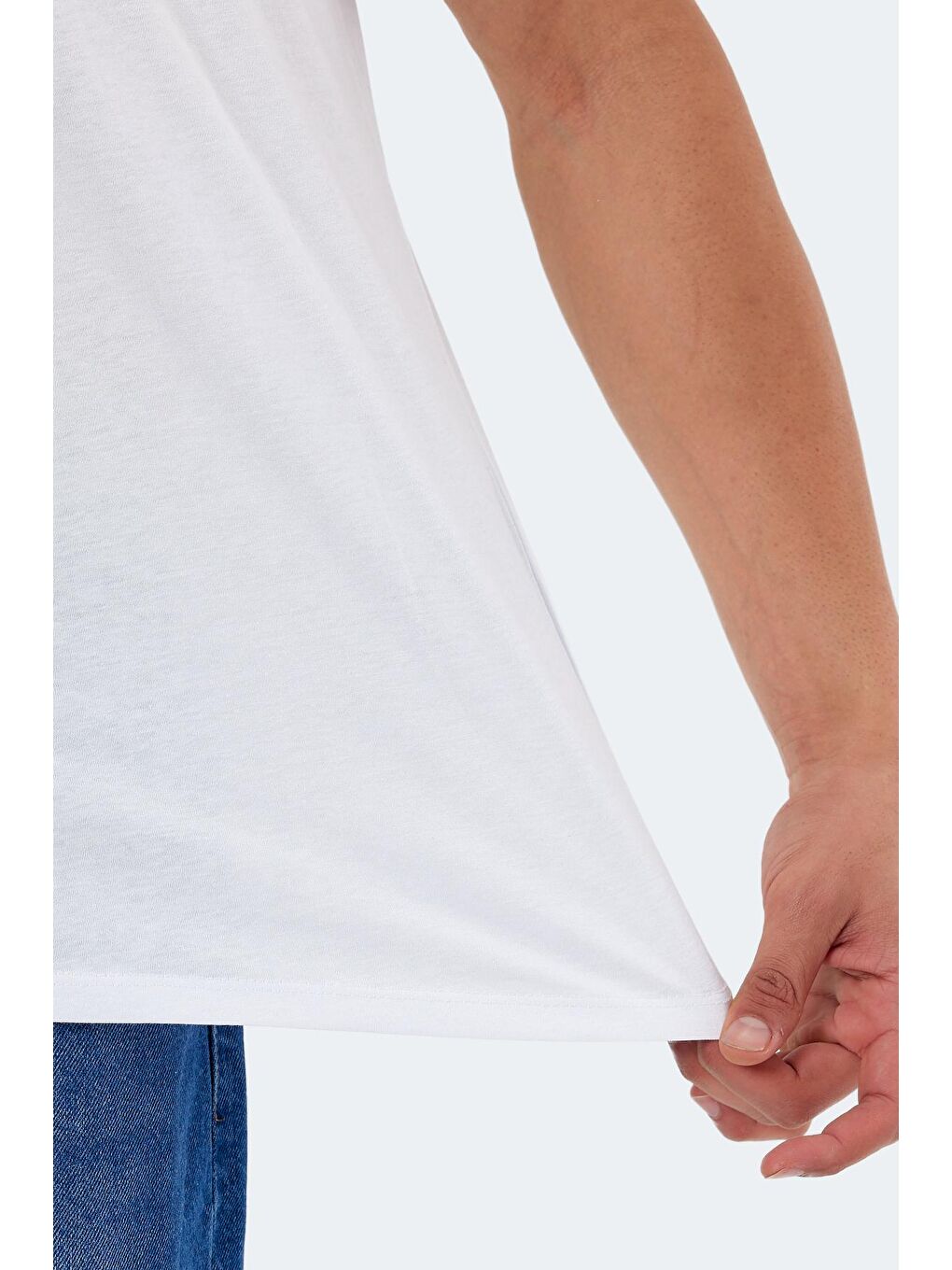 KARNEN OVER Erkek %100 Pamuk Tişört Beyaz-4