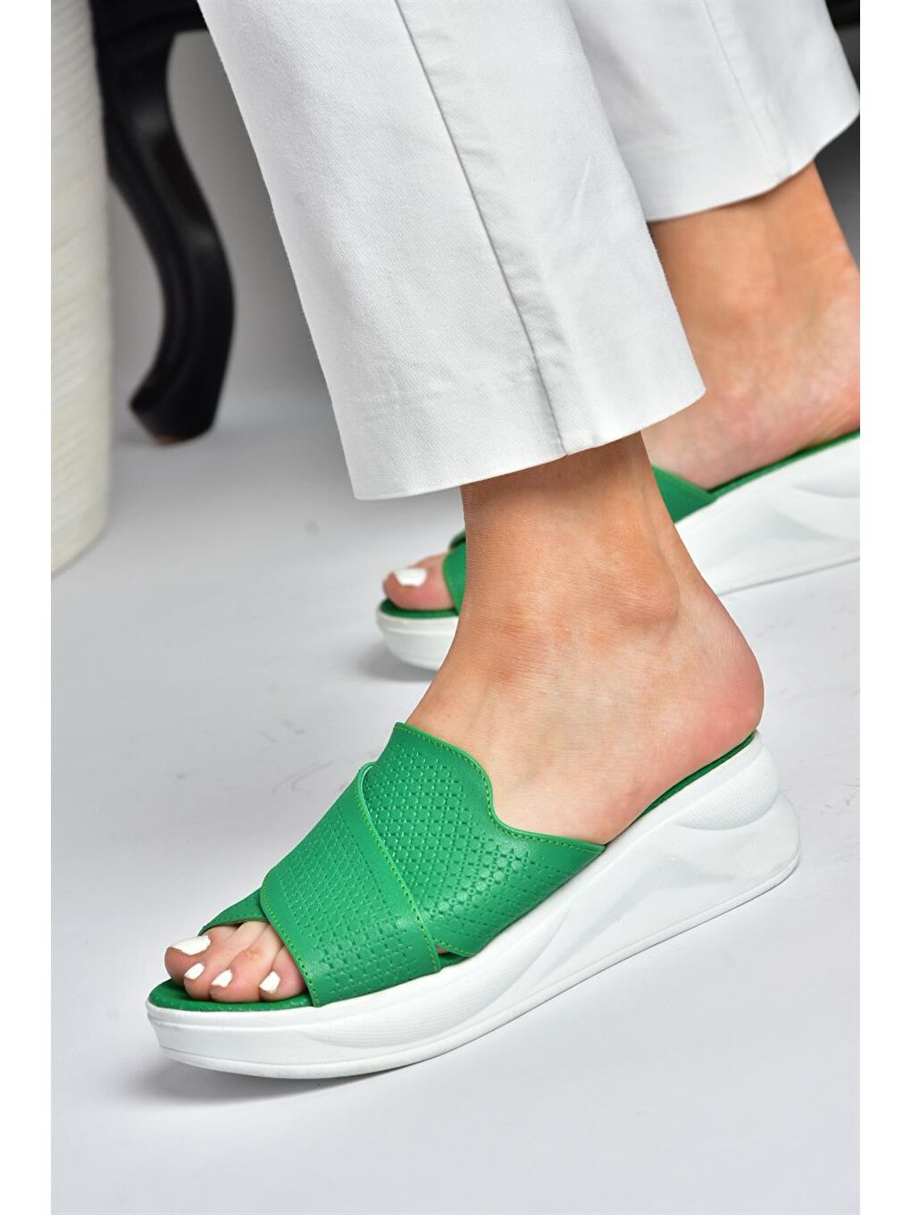 P713030609 Yeşil Kadın Terlik-2