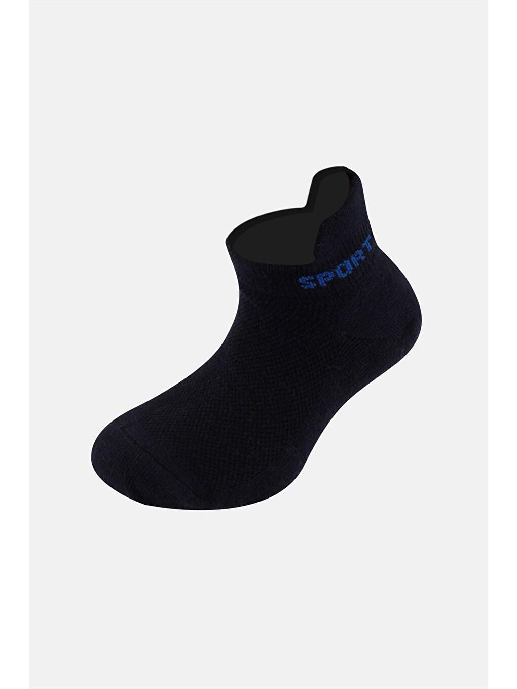 Cozzy Socks Siyah-Lacivert 4'lü Renkli Sports Erkek Çocuk Patik Çorap - 2