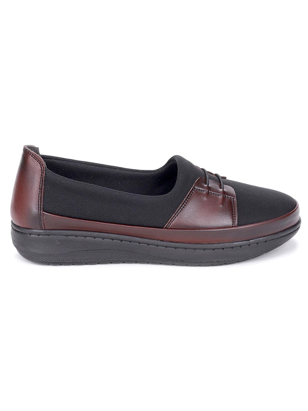 Bordo Büyük Numara Rahat Konfor Özel Topuk Jeli Anne Günlük Ayakkabı P 69-3