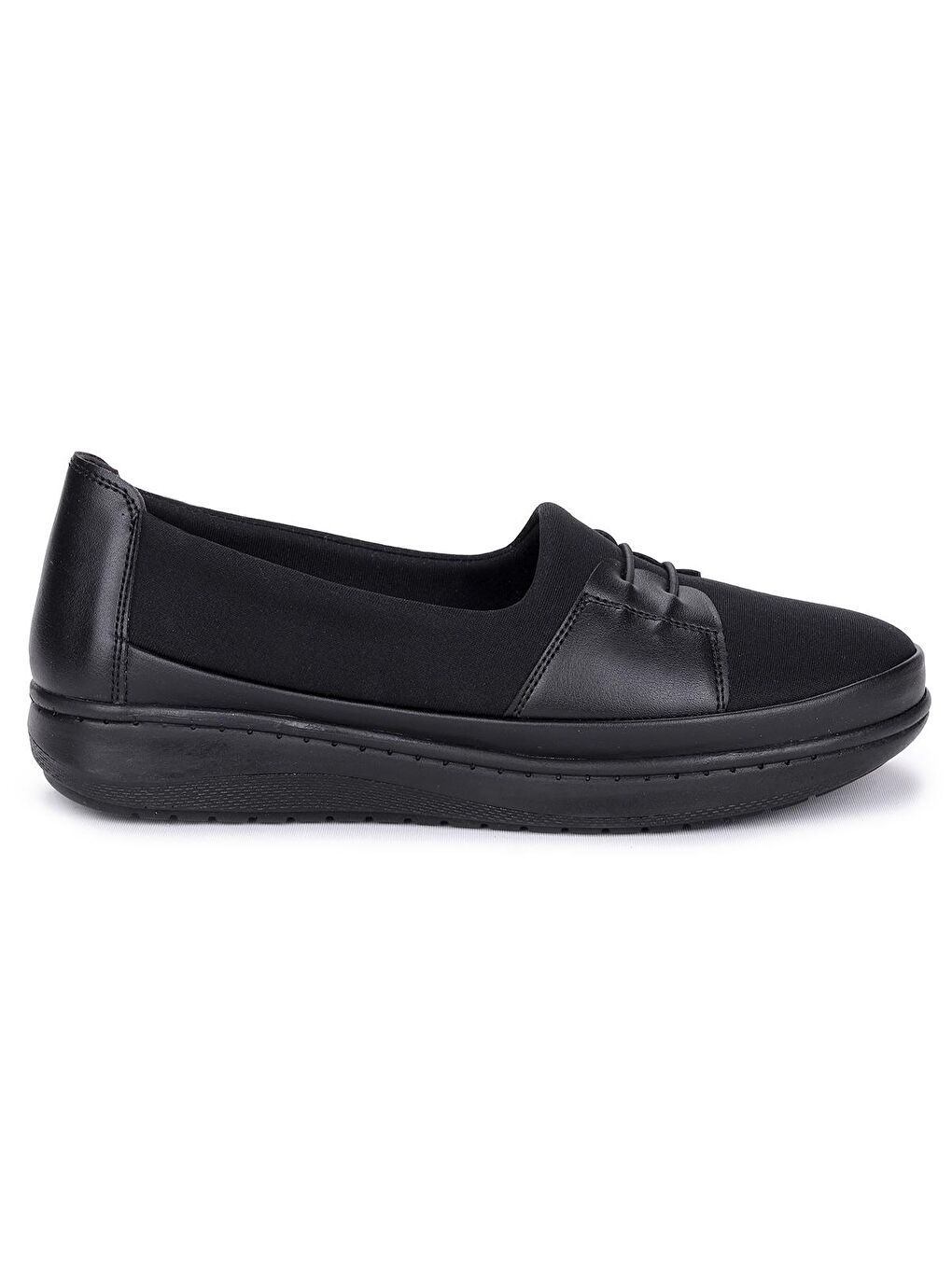 Siyah Büyük Numara Rahat Konfor Özel Topuk Jeli Anne Günlük Ayakkabı P 69-3