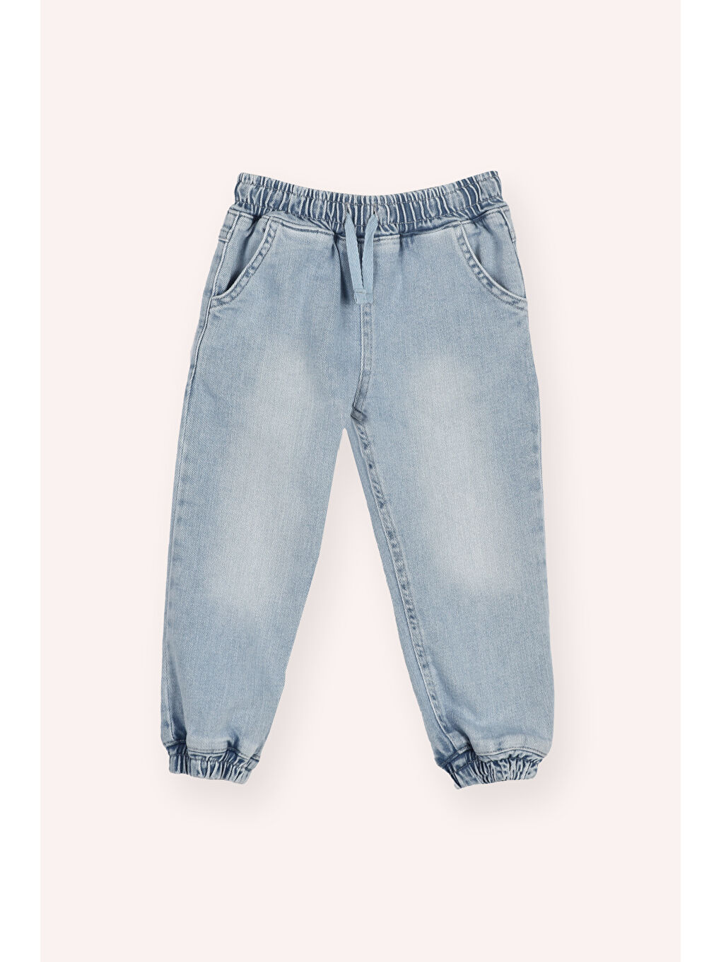 Erkek Bebek Beli Lastikli Lacivert Jean Pantolon