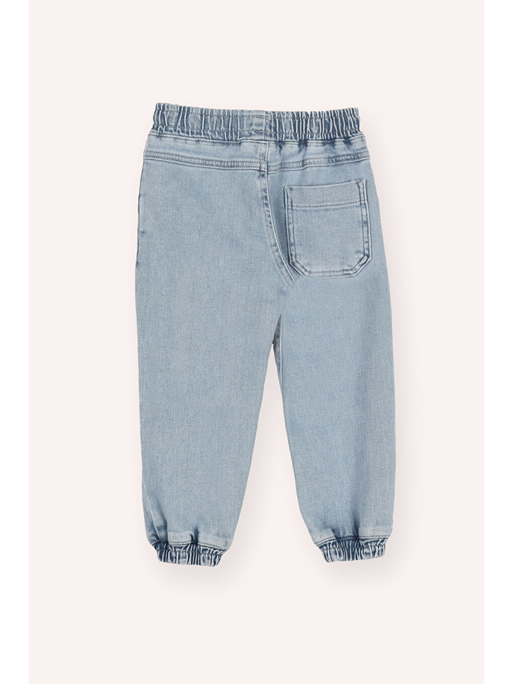 Erkek Bebek Beli Lastikli Lacivert Jean Pantolon-2