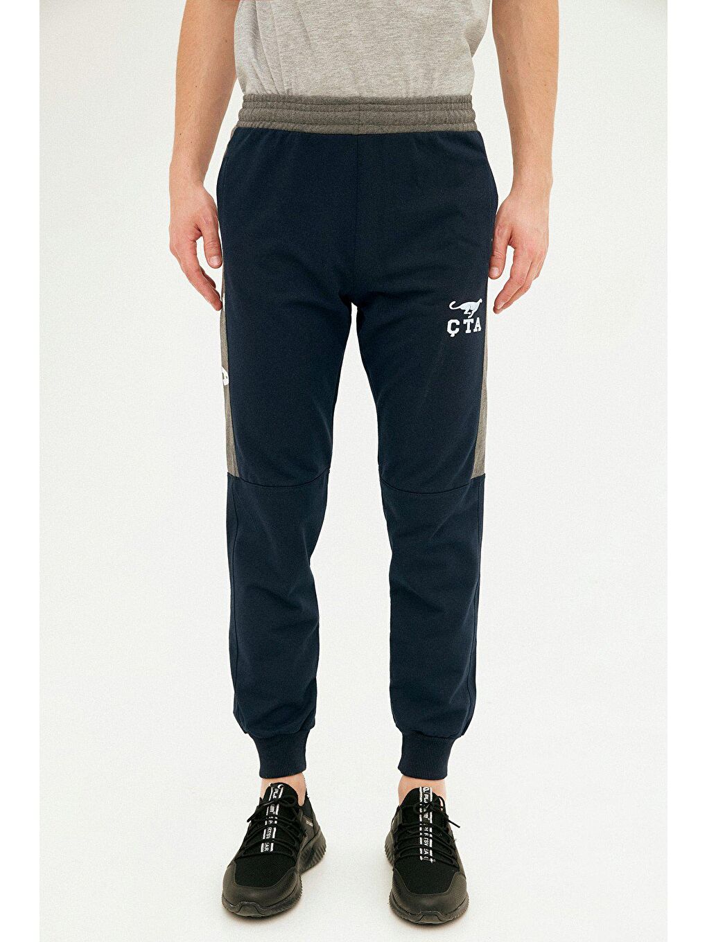 Lacivert Çita Baskılı Jogger Eşofman Altı-2