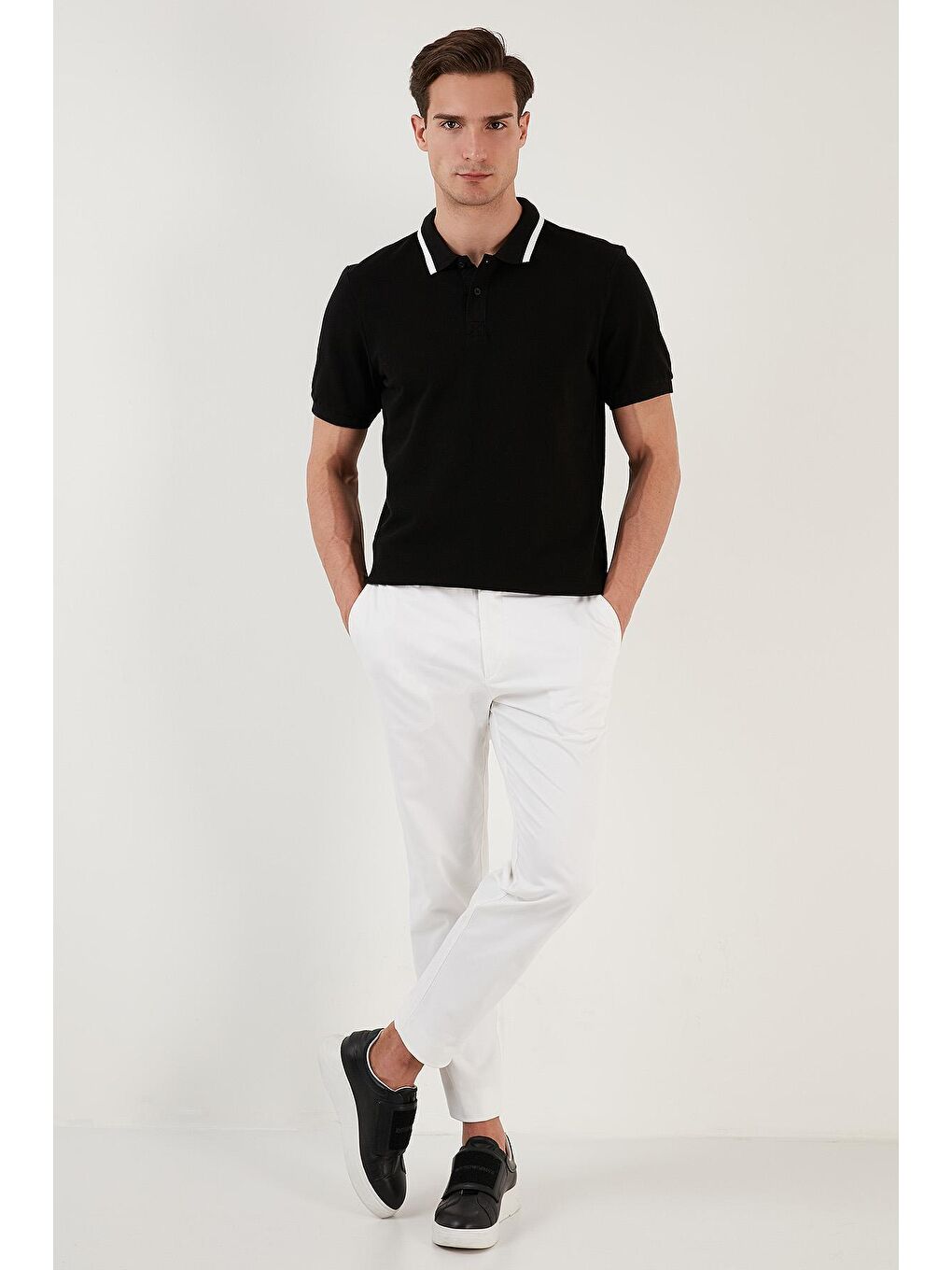 Buratti Siyah % 100 Pamuk Regular Fit Düğmeli Polo T Shirt 59023861 - 3