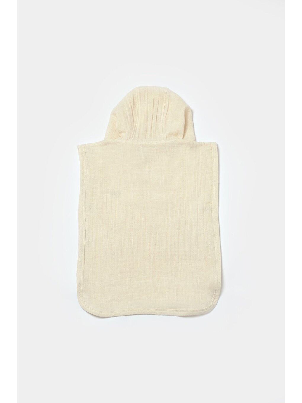 Bej Müslin Kapüşonlu Plaj Havlusu-1