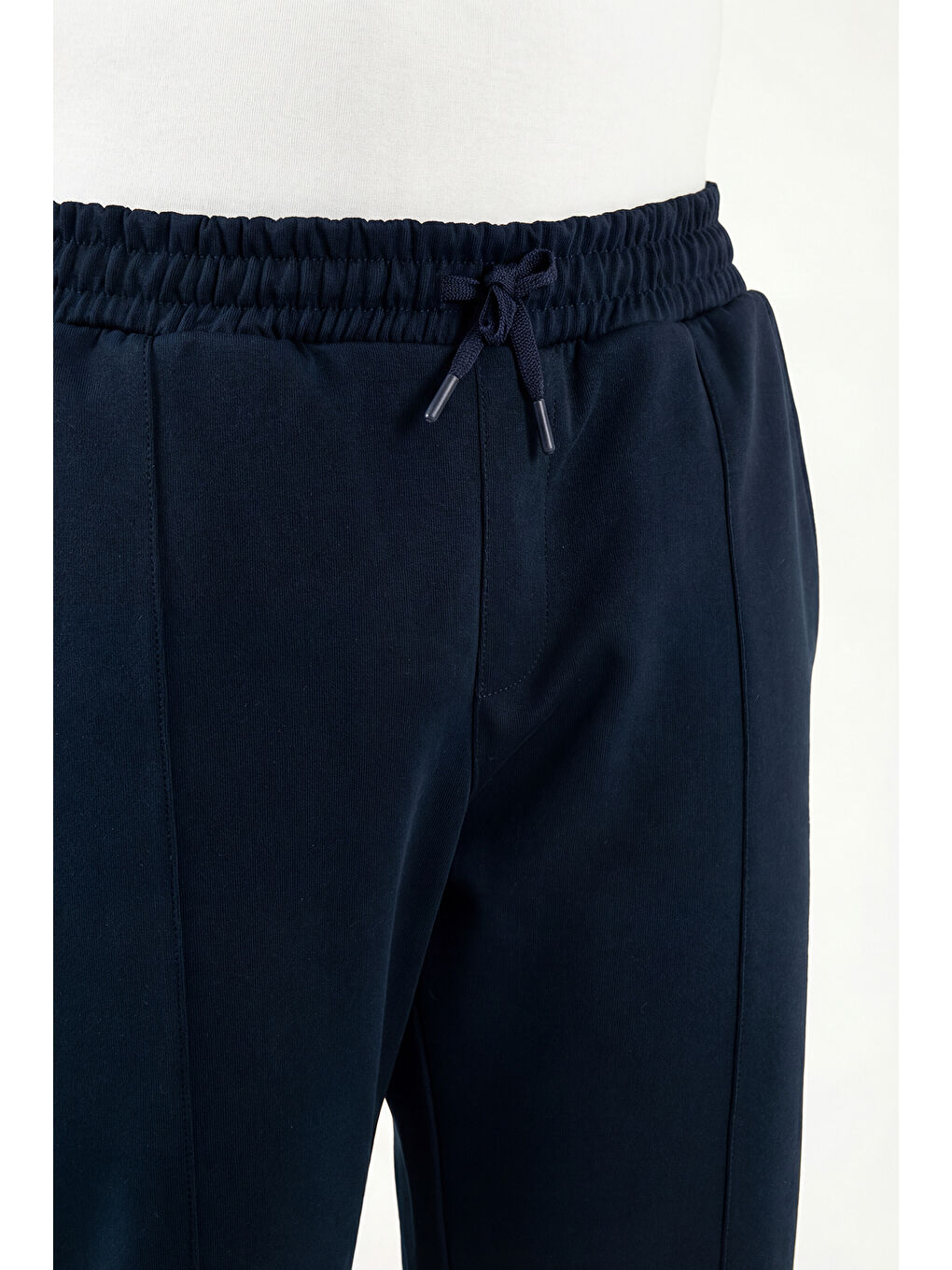 Lacivert Pamuklu Slim Fit Normal Bel Daralan Paça Çimalı Pantolon 5908088-5