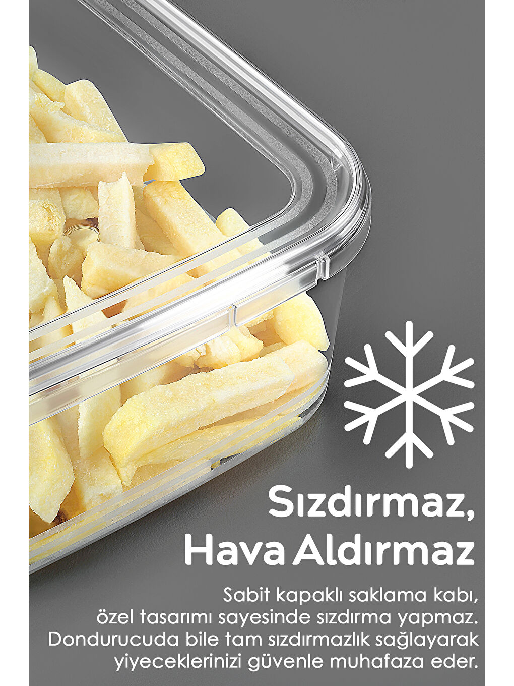 Renksiz 1 Adet Kapaklı Saklama Kabı 2 l-4